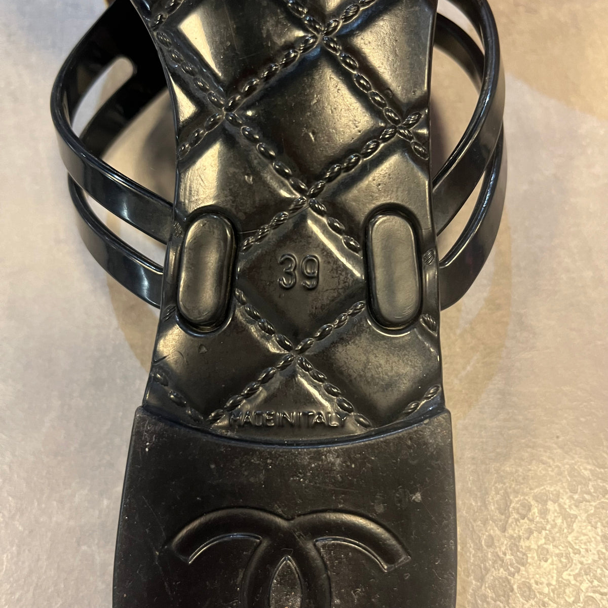 Chanel Camellia Flat Sandals