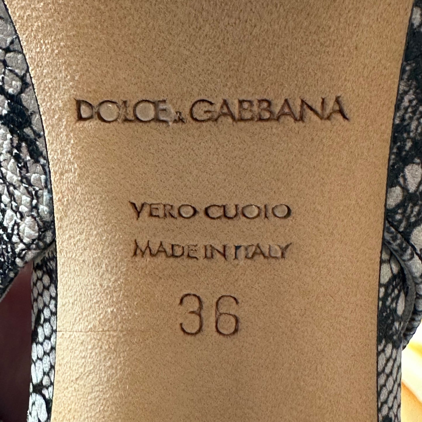 Dolce & Gabbana snake patter heels