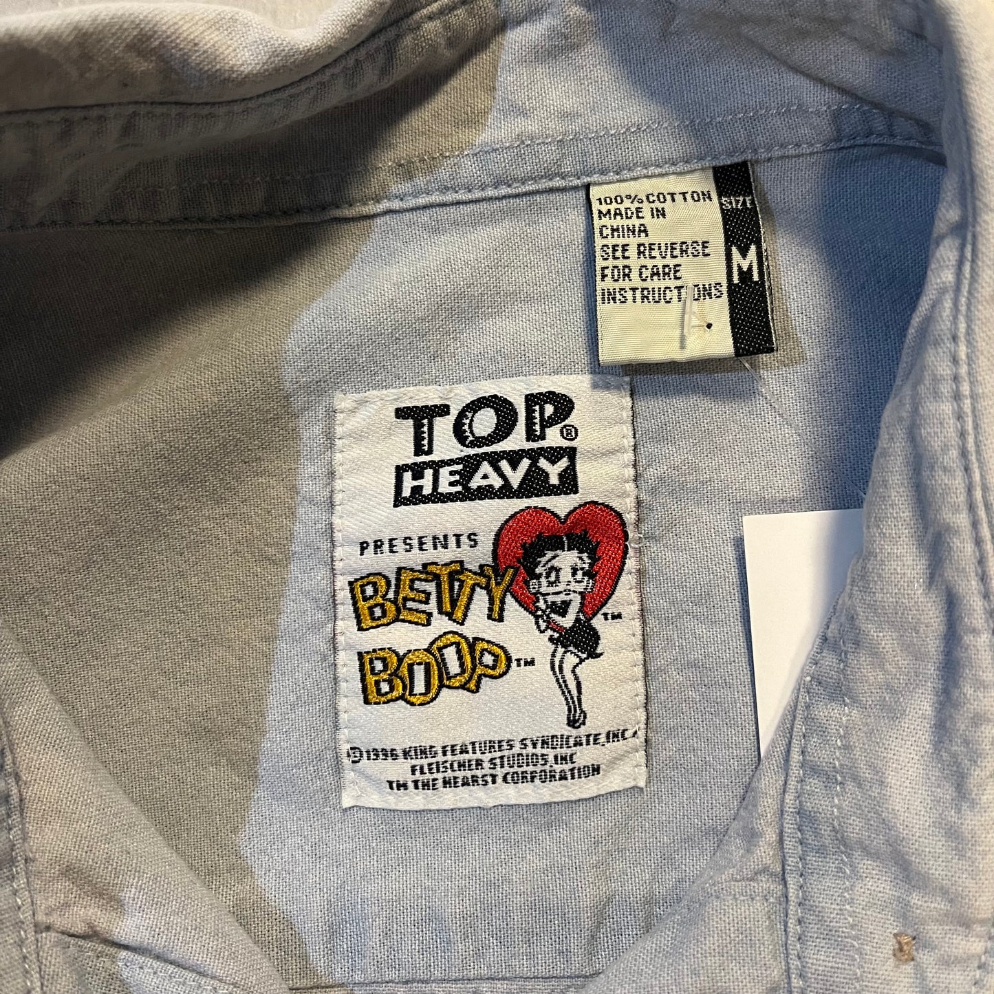 Vintage Betty Boop Denim Sleeveless Top