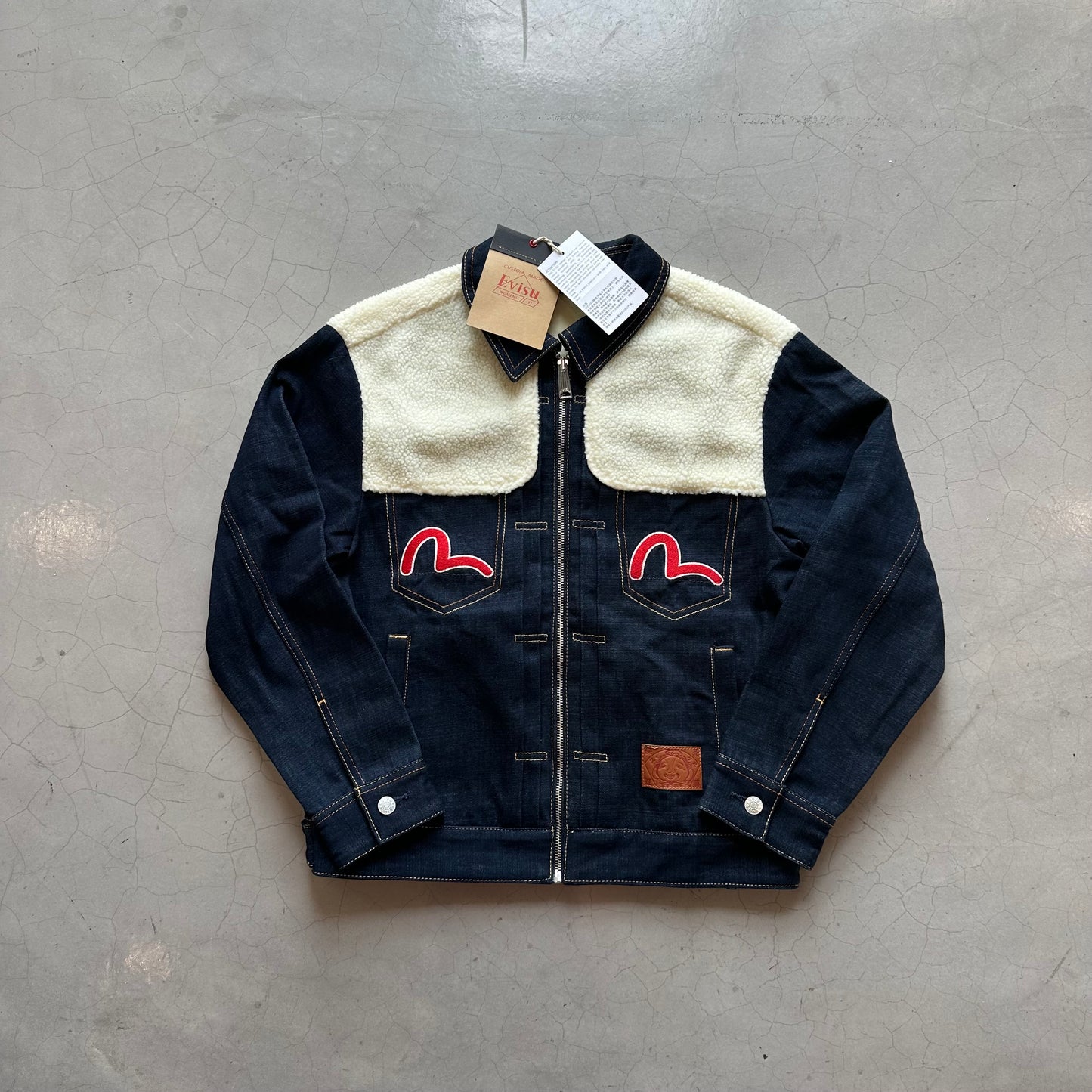 Evisu Womens Sherpa Denim Jacket (DEADSTOCK)