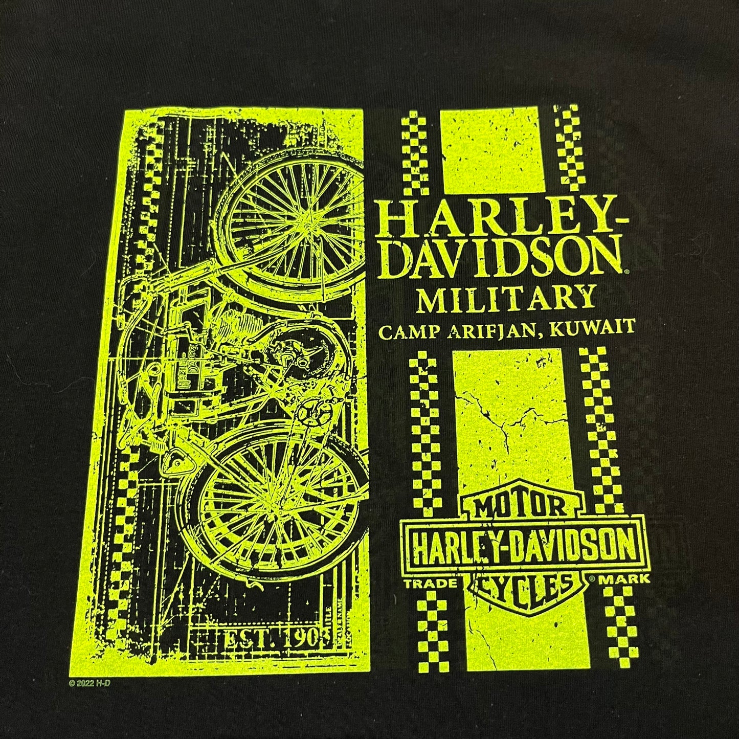 Harley Davidson Camp Arifjan Kuwait Skull 2022 T-Shirt