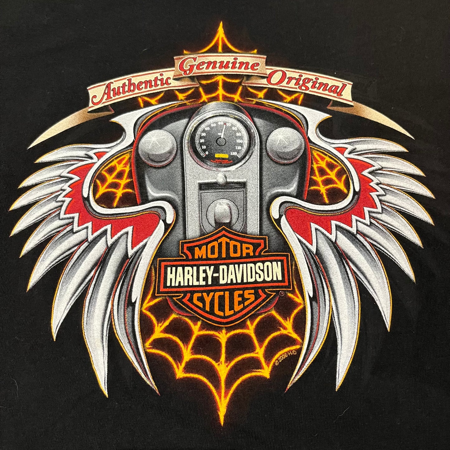 Vintage 2006 Harley Davidson Qatar Eagle T-Shirt