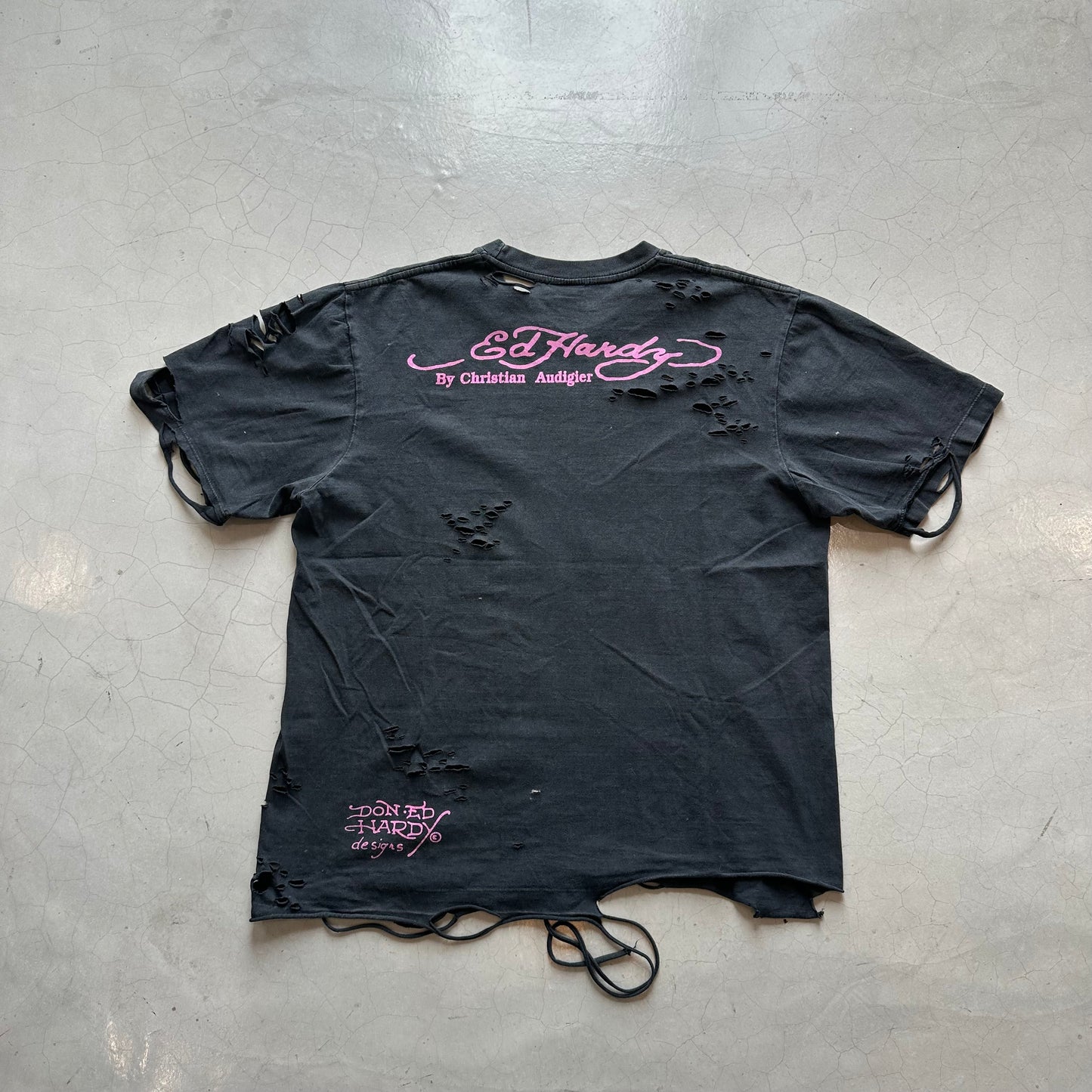 Vintage Thrashed Ed Hardy Love Kills Slowly T-shirt