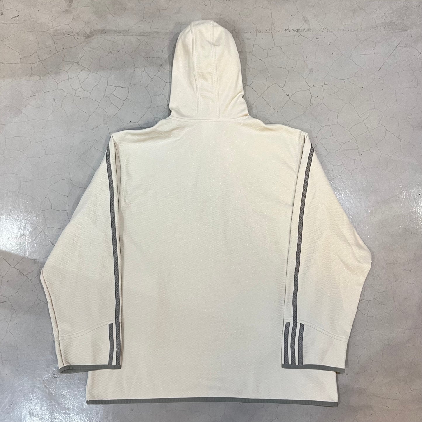 Vintage Y2K Adidas Cream Quarter-Zip Hoodie
