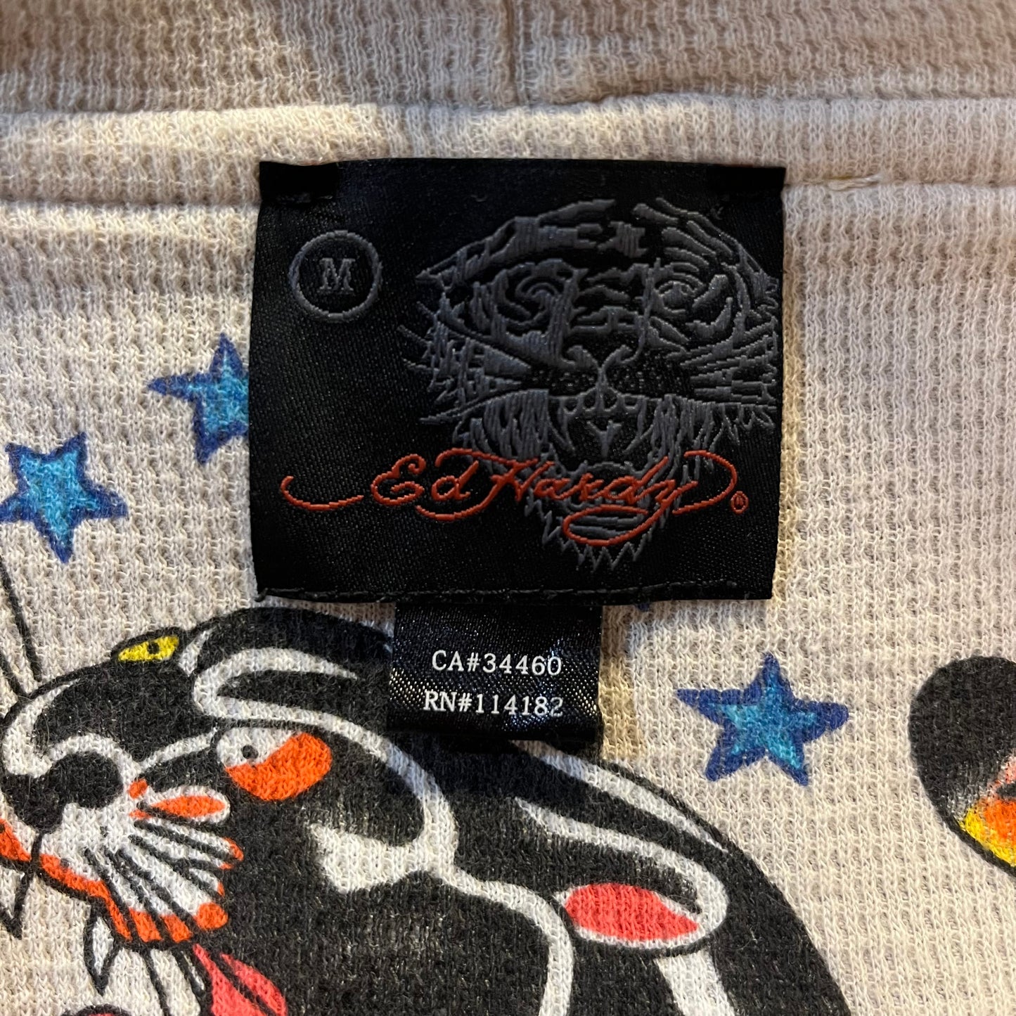 Vintage Y2K Christian Audigier Ed Hardy Tiger Zip-Up Hoodie