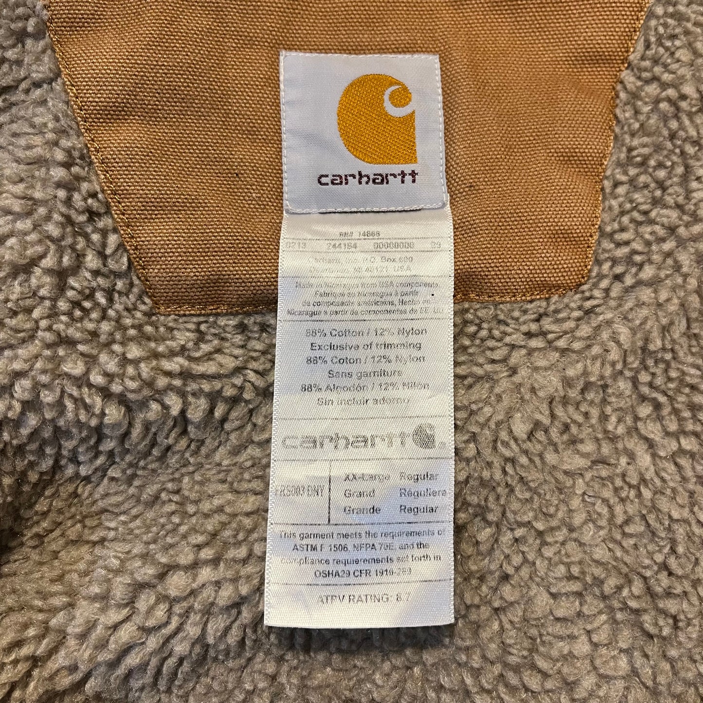 Carhartt Beige Zip-Up Jacket