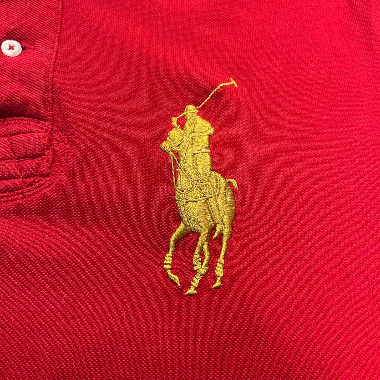 Ralph Lauren Riders & Jockeys Red Gold Polo