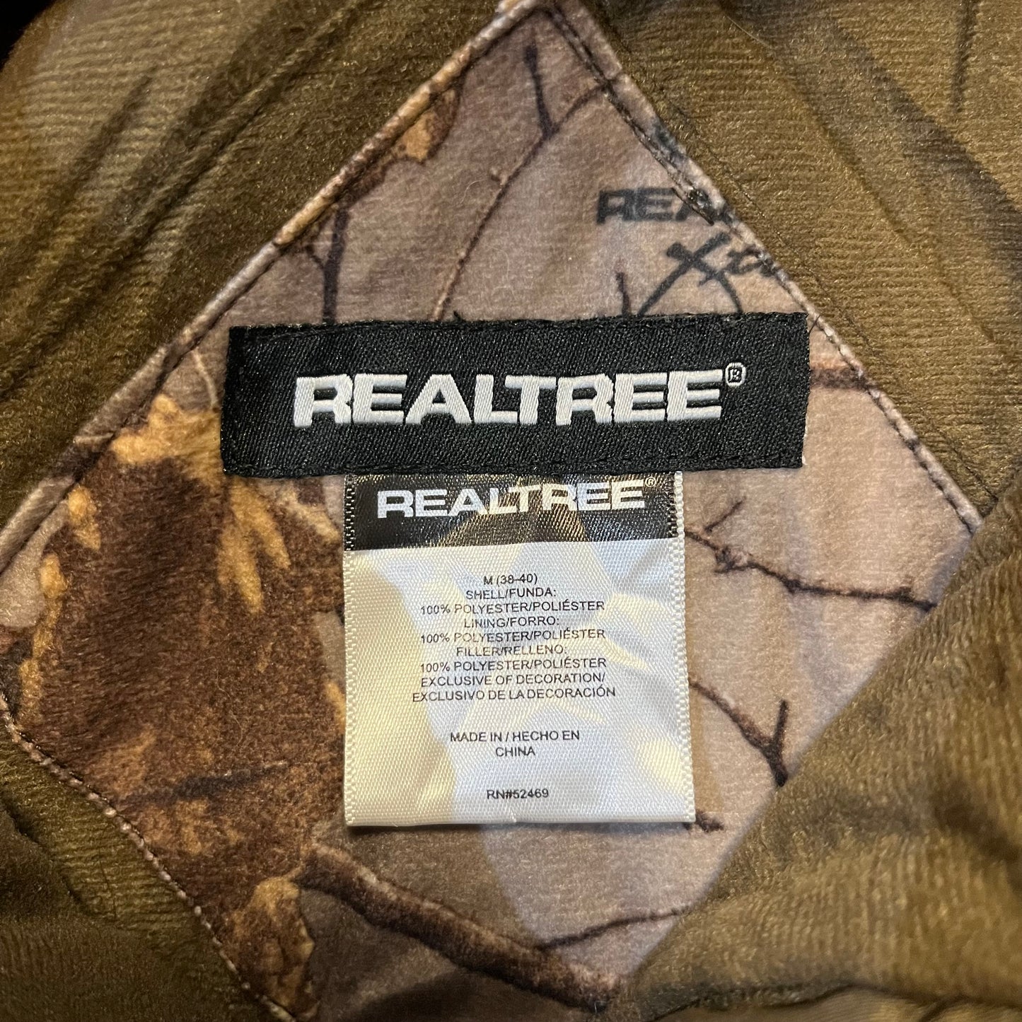 Realtree Camo Jacket With Red Sleeves