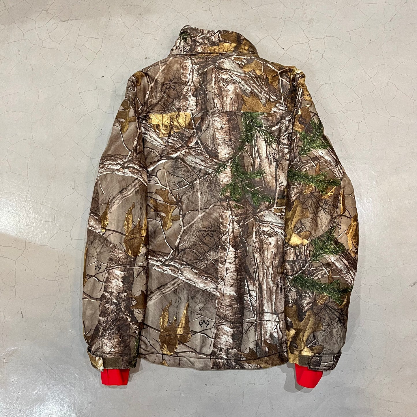 Realtree Camo Jacket With Red Sleeves