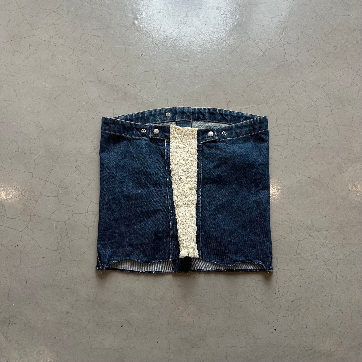 Fifi Al Shakar x Island Vintage Reworked Strapless Denim Top