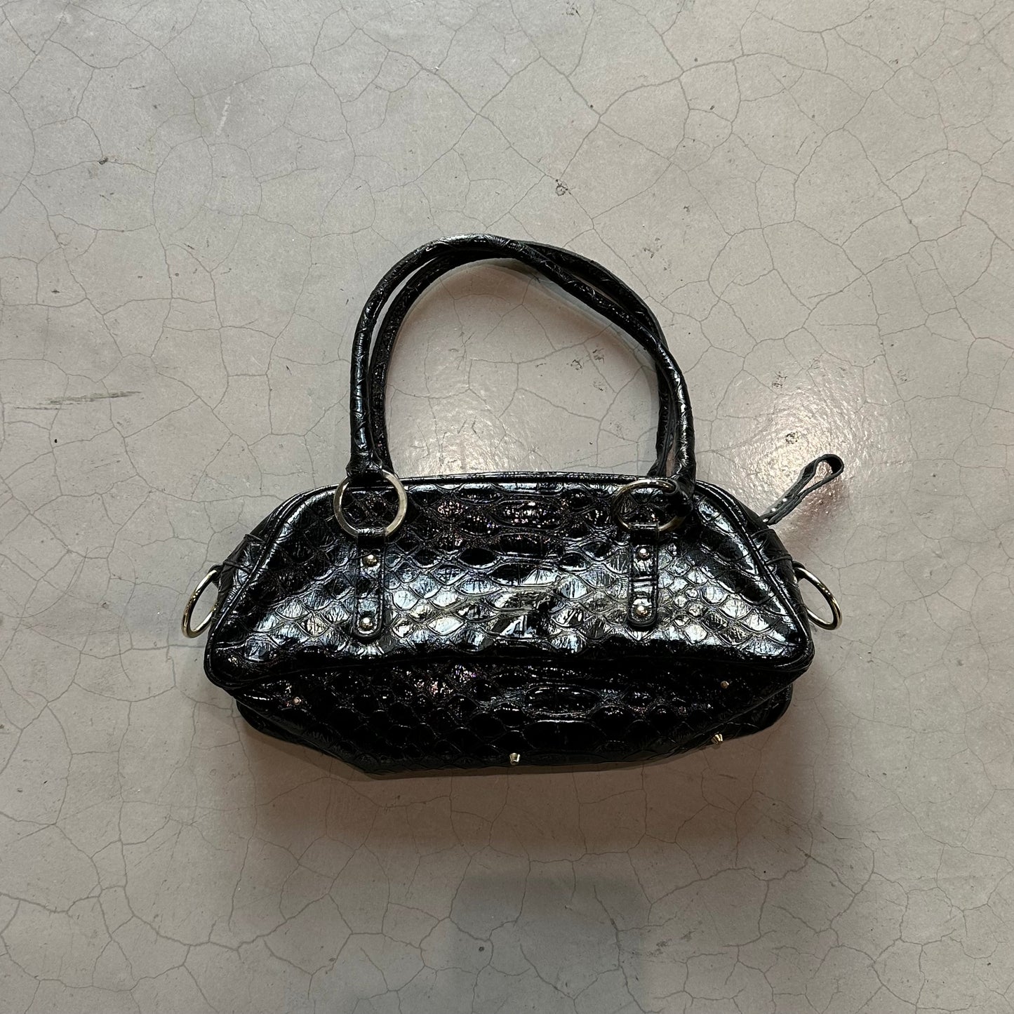 Guess Black Snake Skin Bag