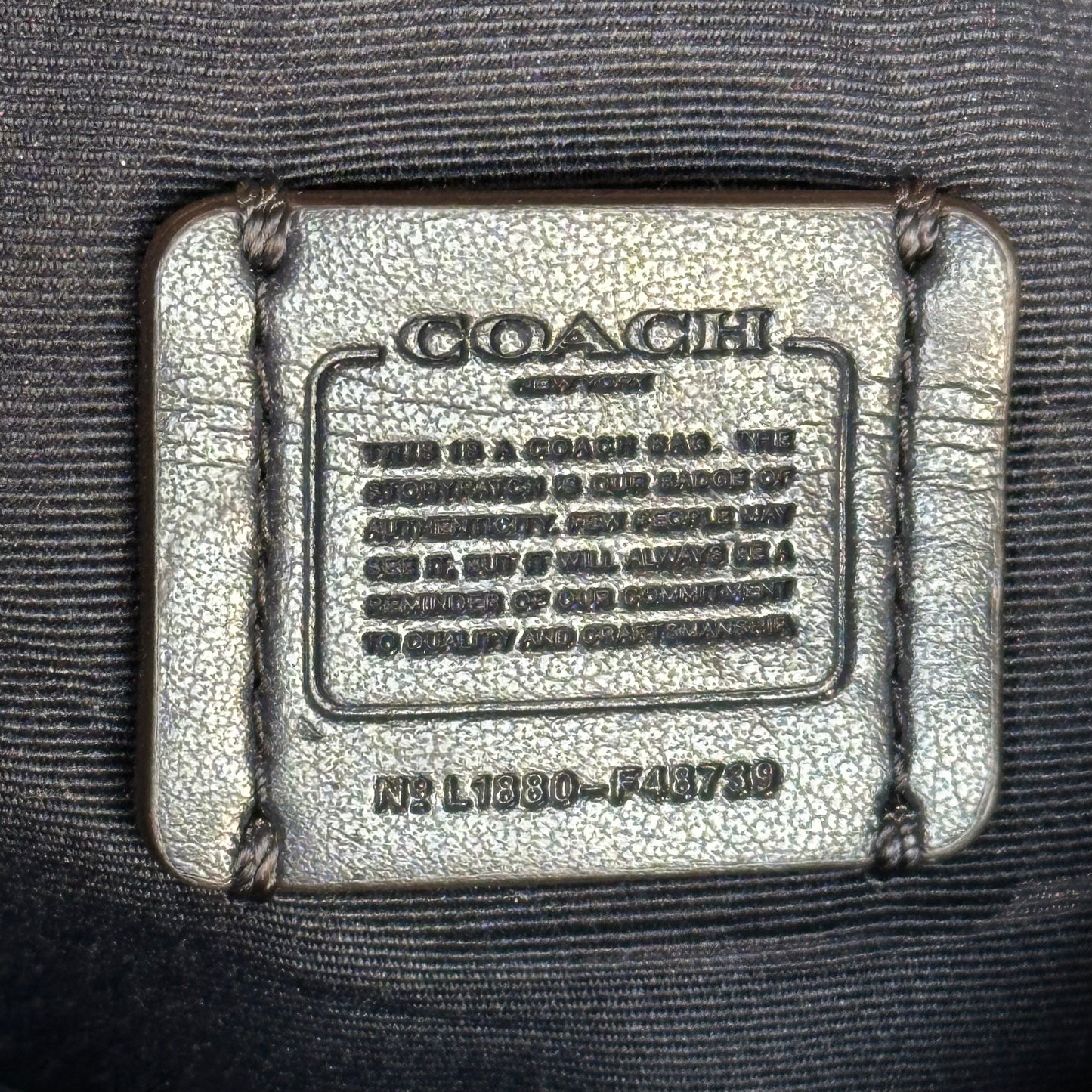 Coach Leather Metallic Blue Belt Bag