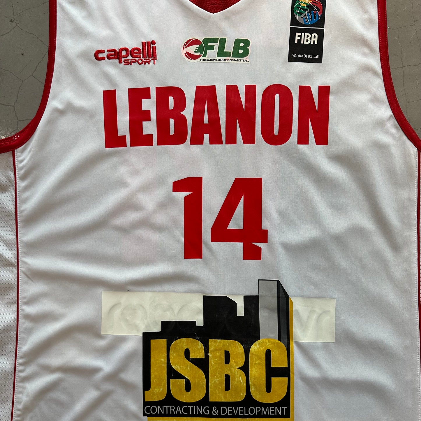 2021 Lebanon GAME WORN Basketball Jersey
