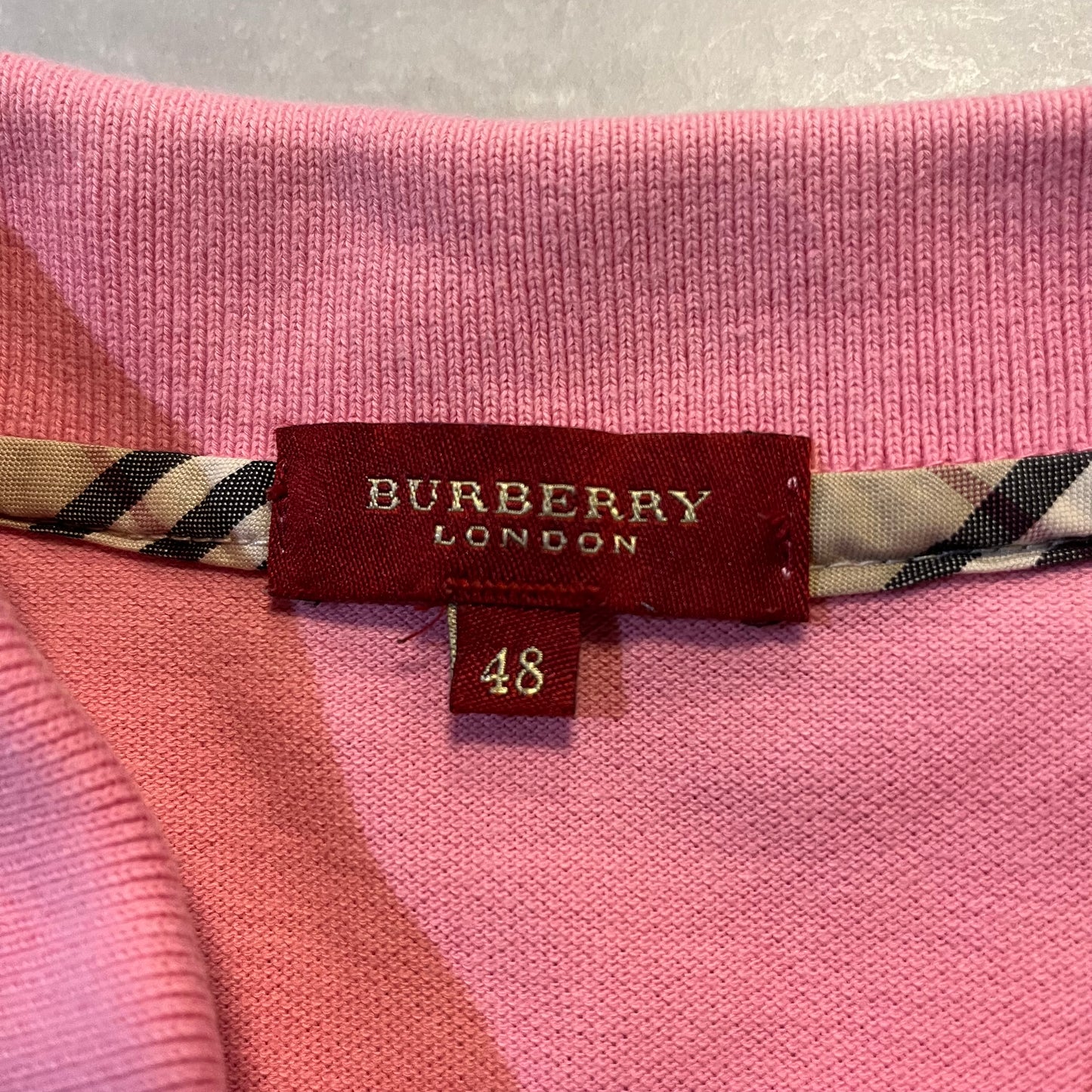 Vintage Burburry Pink Polo Shirt