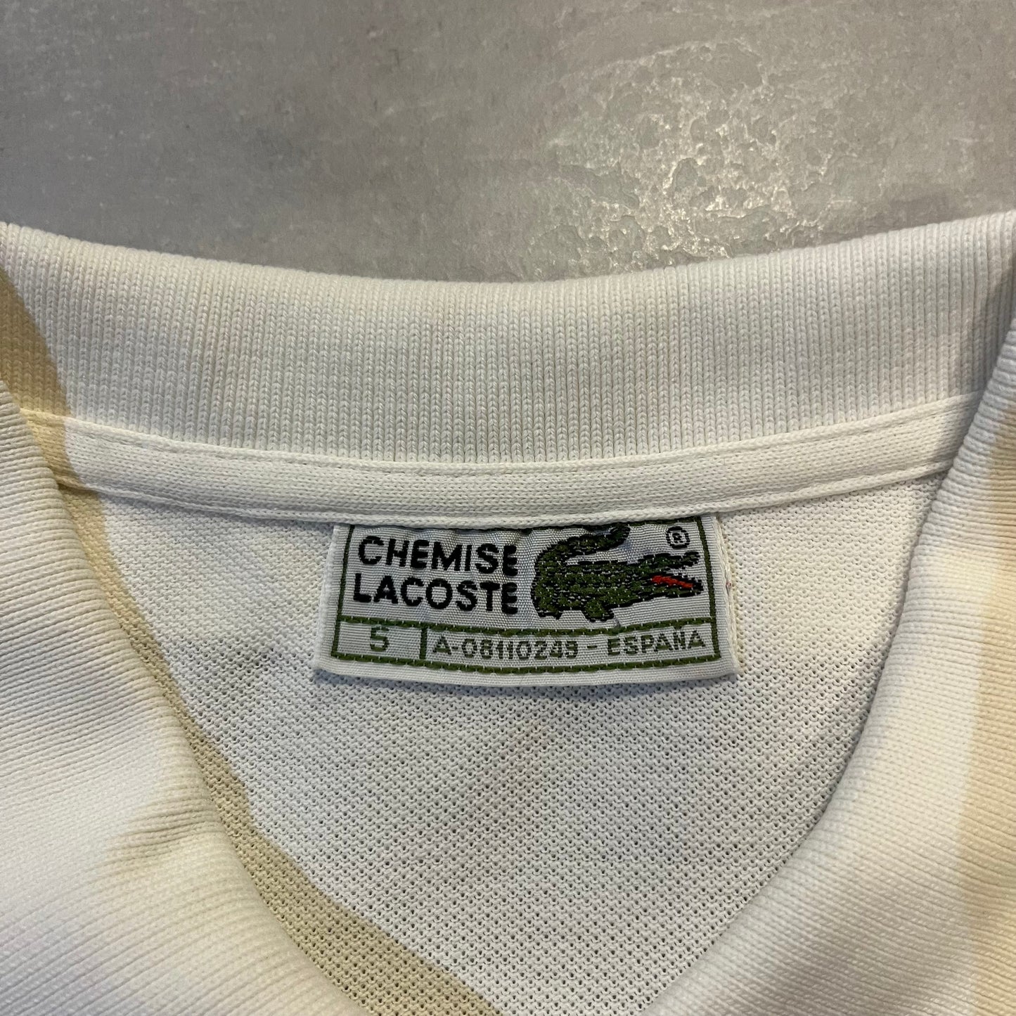 Vintage Lacoste White Polo Shirt