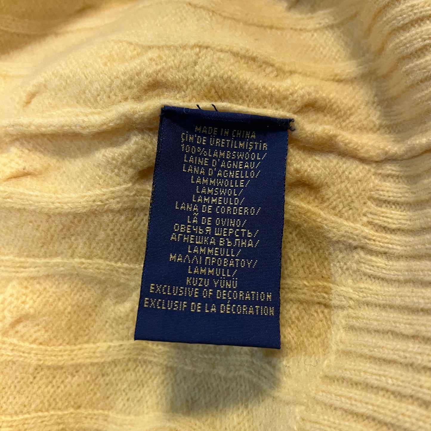 Women's Ralph Lauren Old Money Yellow Knitted Sweater