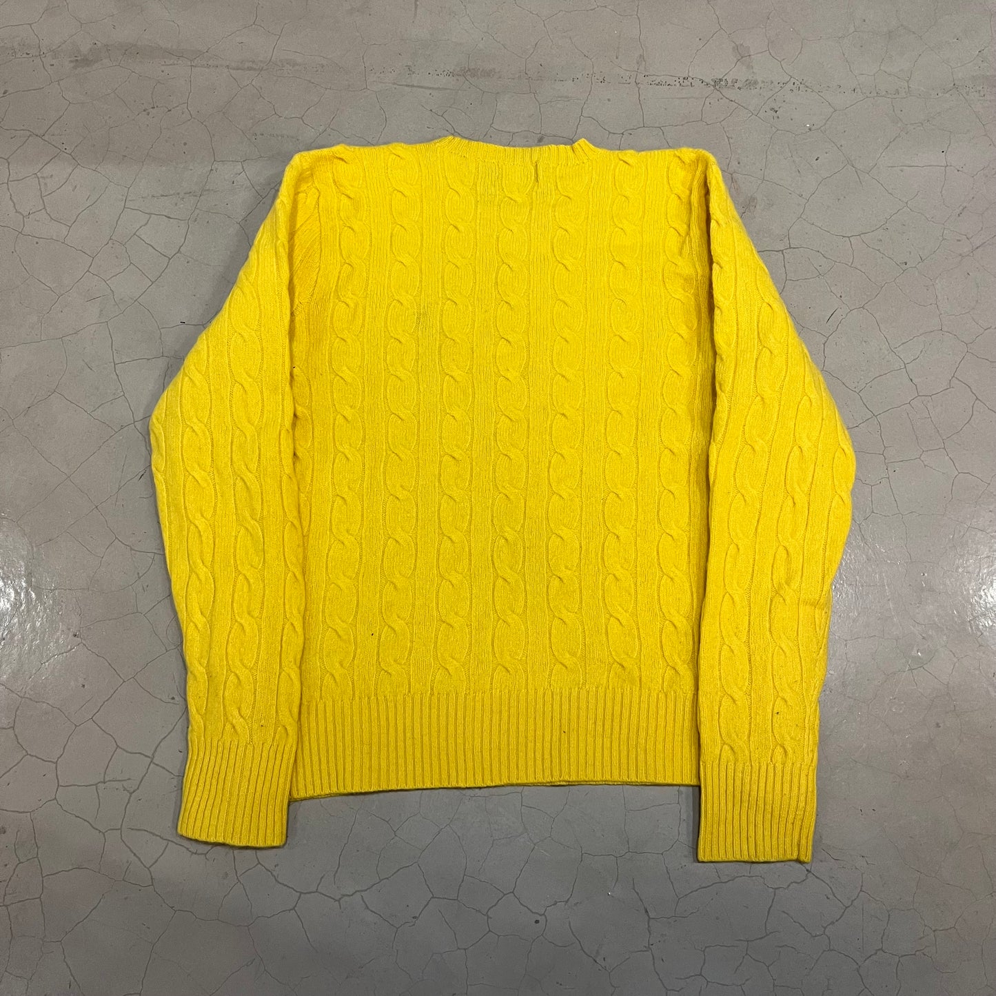 Women's Ralph Lauren Old Money Yellow Knitted Sweater