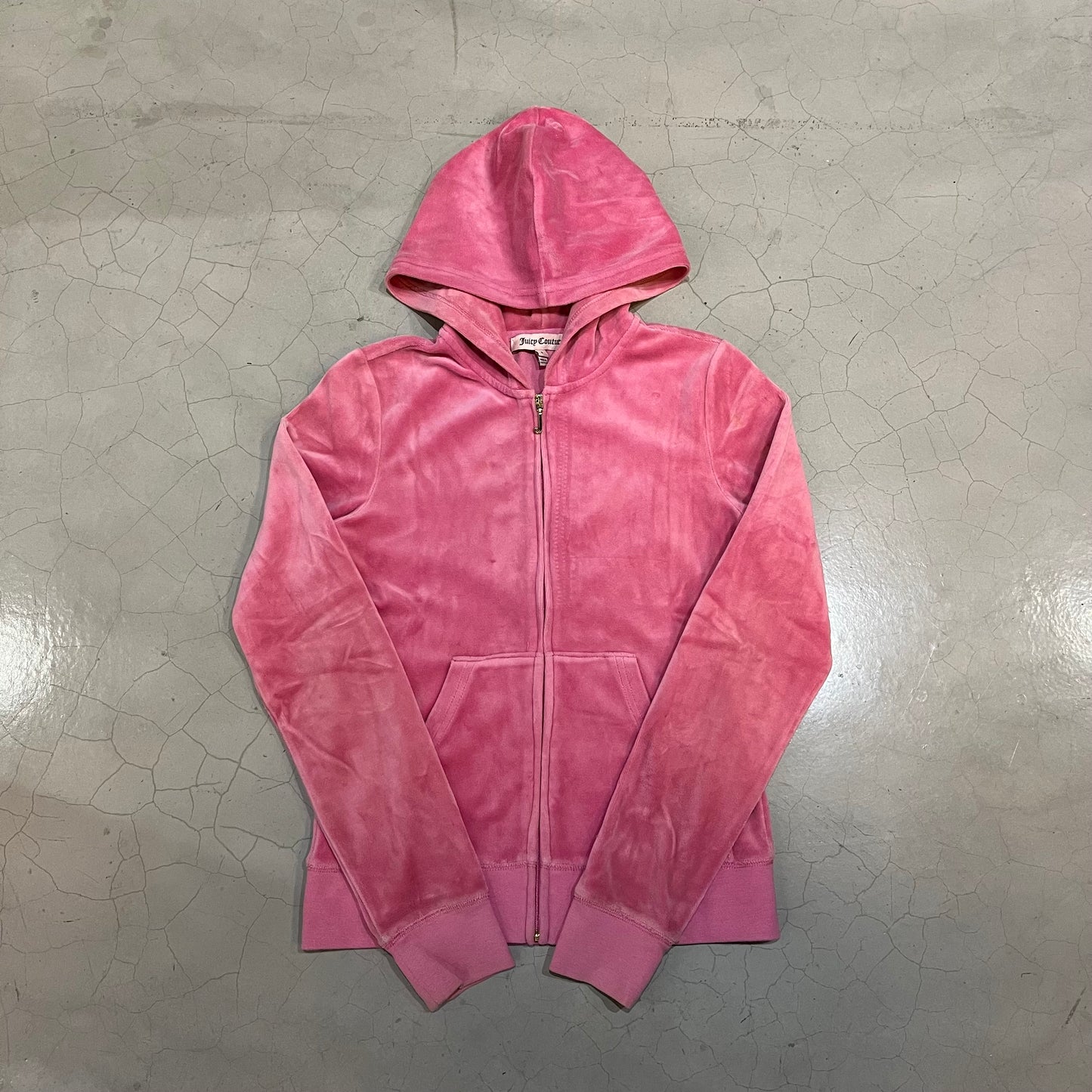 Pink Juicy Couture Big Bling Velour Hoodie