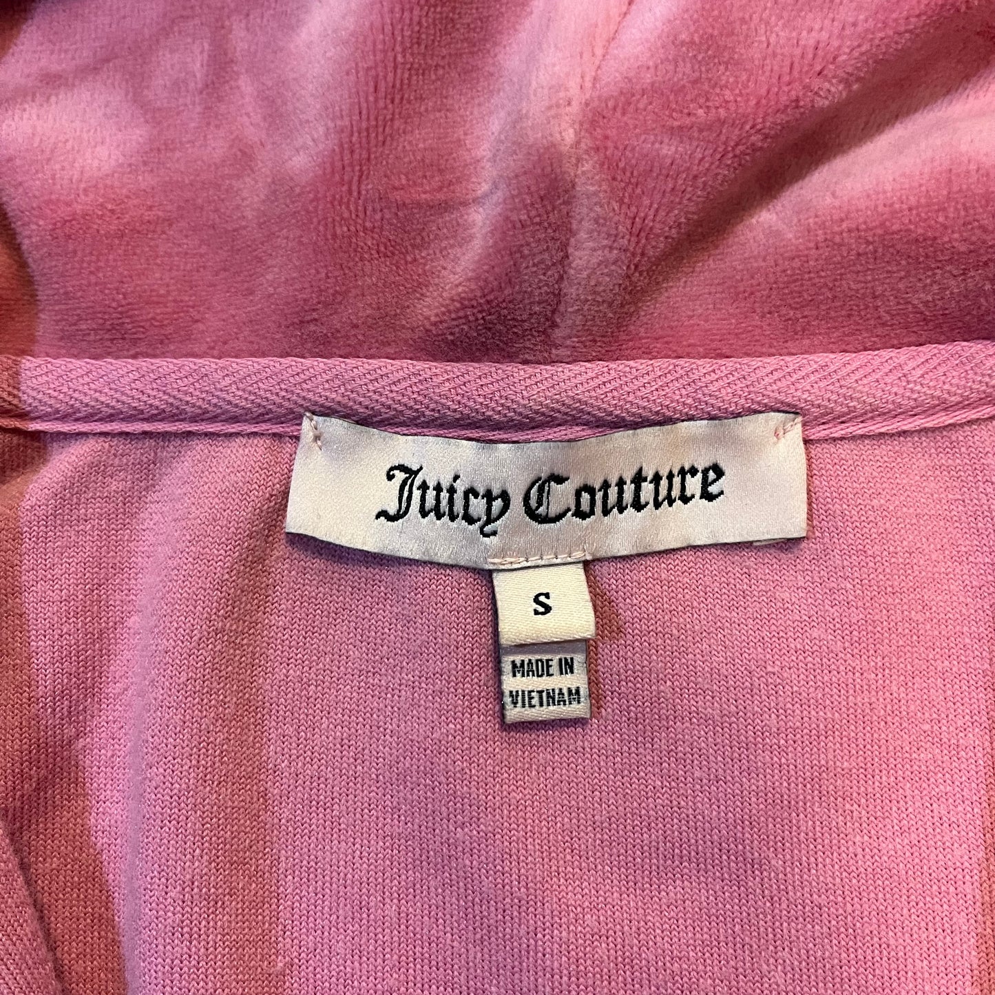 Pink Juicy Couture Big Bling Velour Hoodie