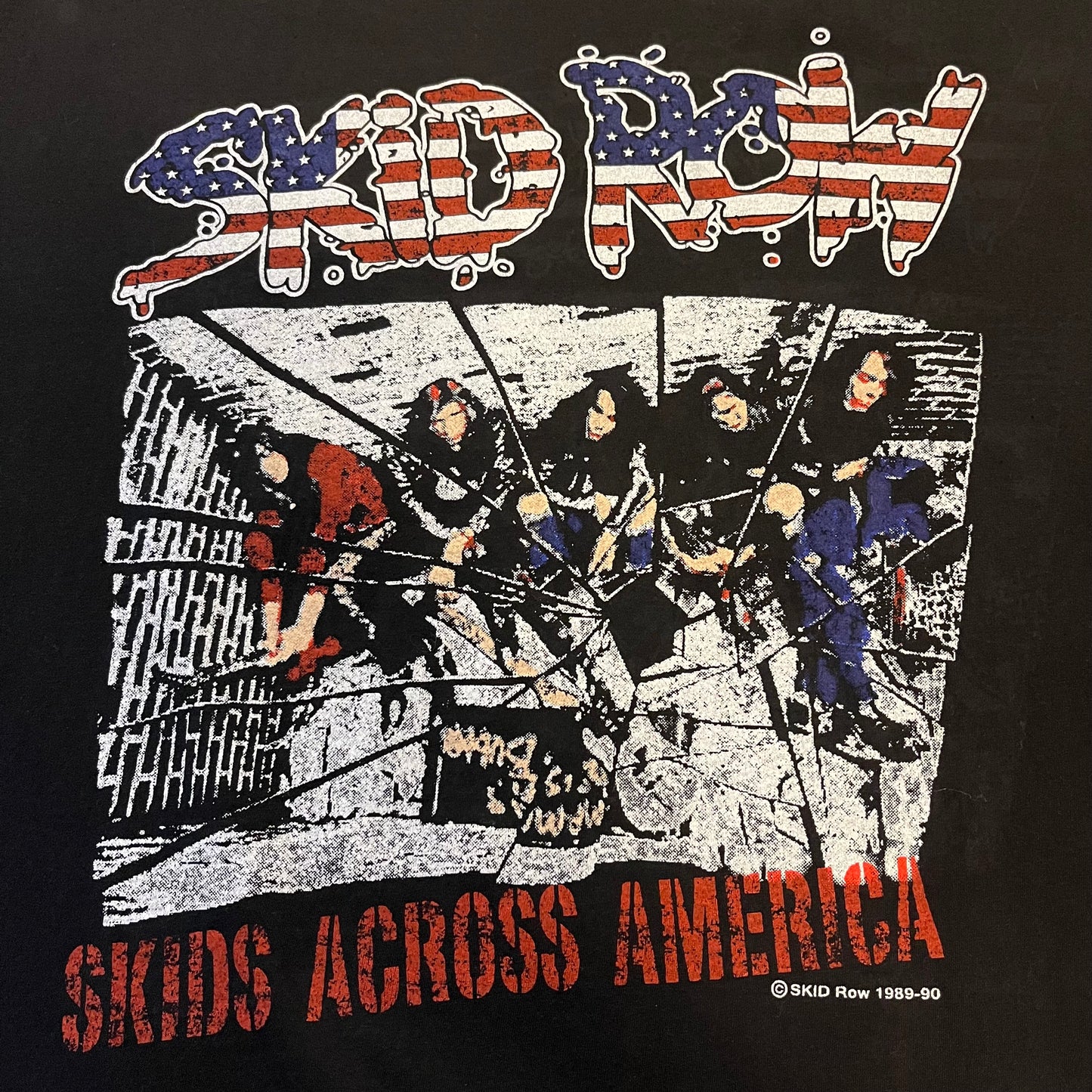 Vintage 1989 Skid Row Across America T-Shirt