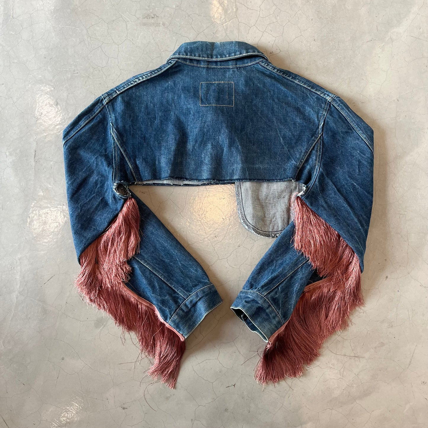 Fifi Al Shakar x Island Vintage Reworked Cowgirl Dark Denim Jacket