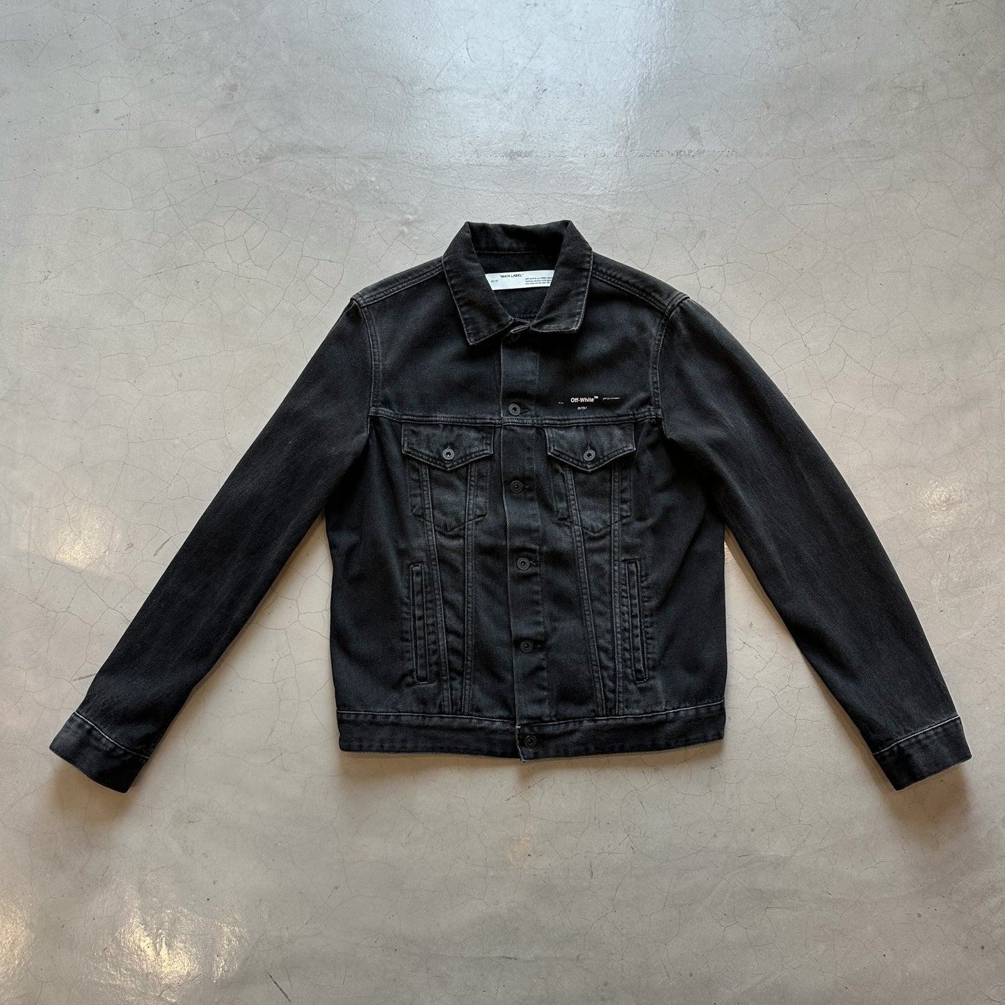 Off White White Tape Denim Jacket