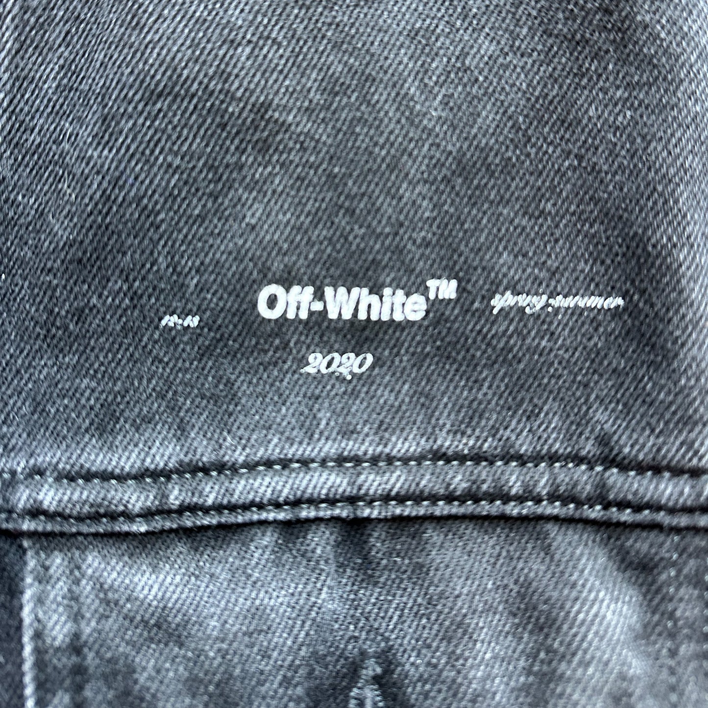 Off White White Tape Denim Jacket