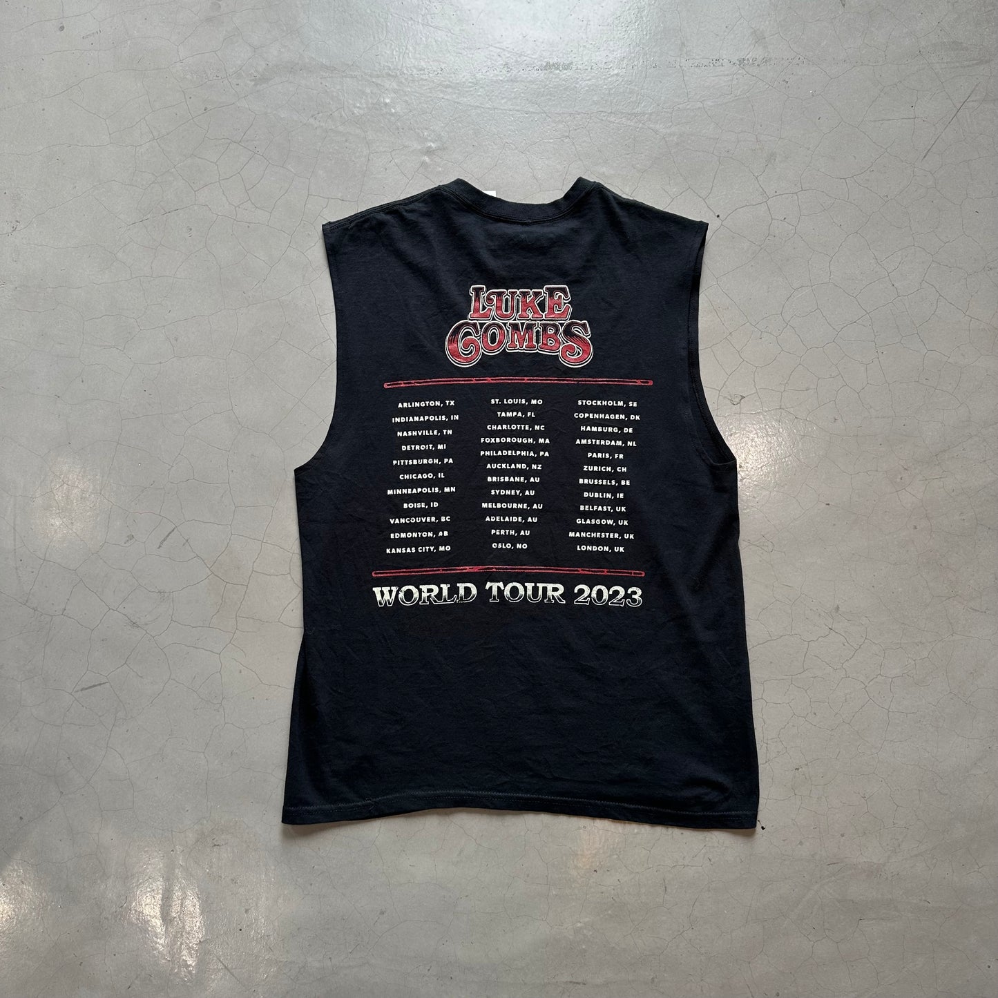 Luke Combs Sleveeless 2023 Tour T-Shirt