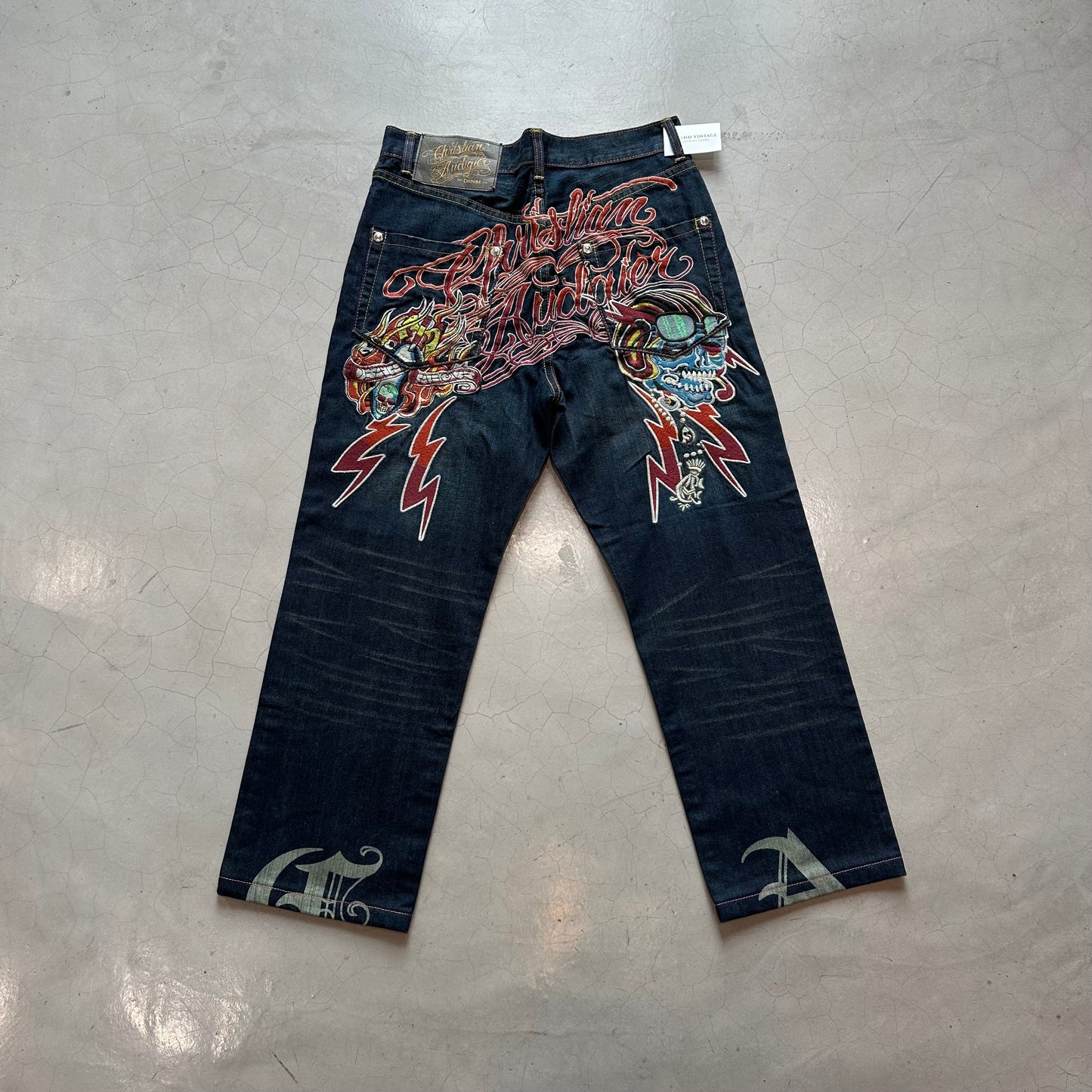 Vintage Y2K Christian Audigier Embroidered Jeans