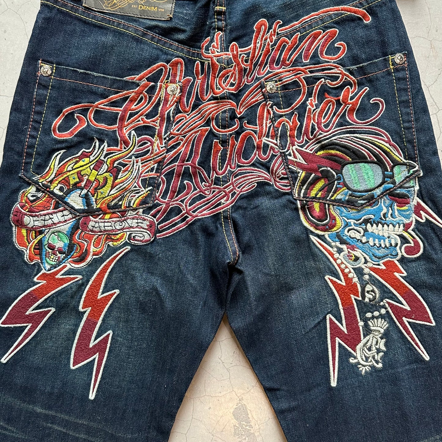 Vintage Y2K Christian Audigier Embroidered Jeans