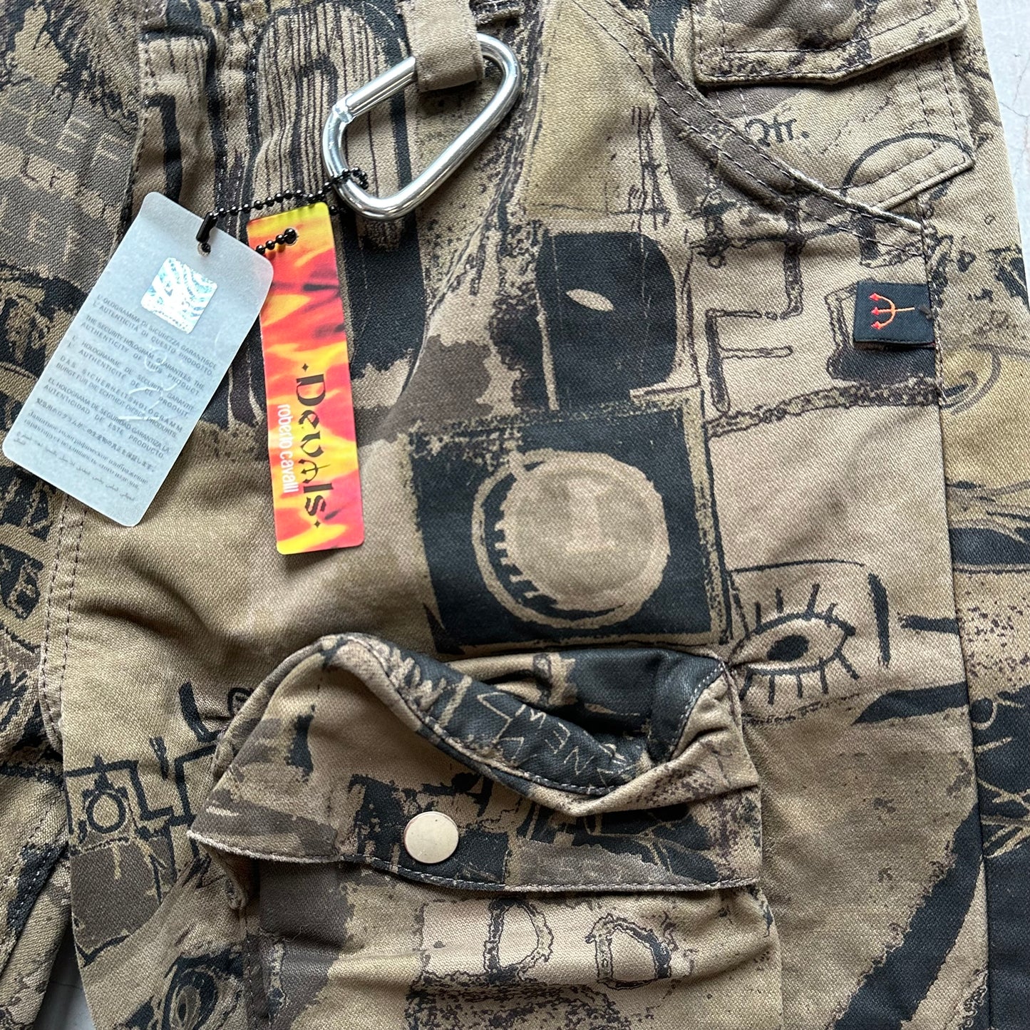 Roberto Cavalli Vintage Y2K Devils Cargo Pants (DEADSTOCK)