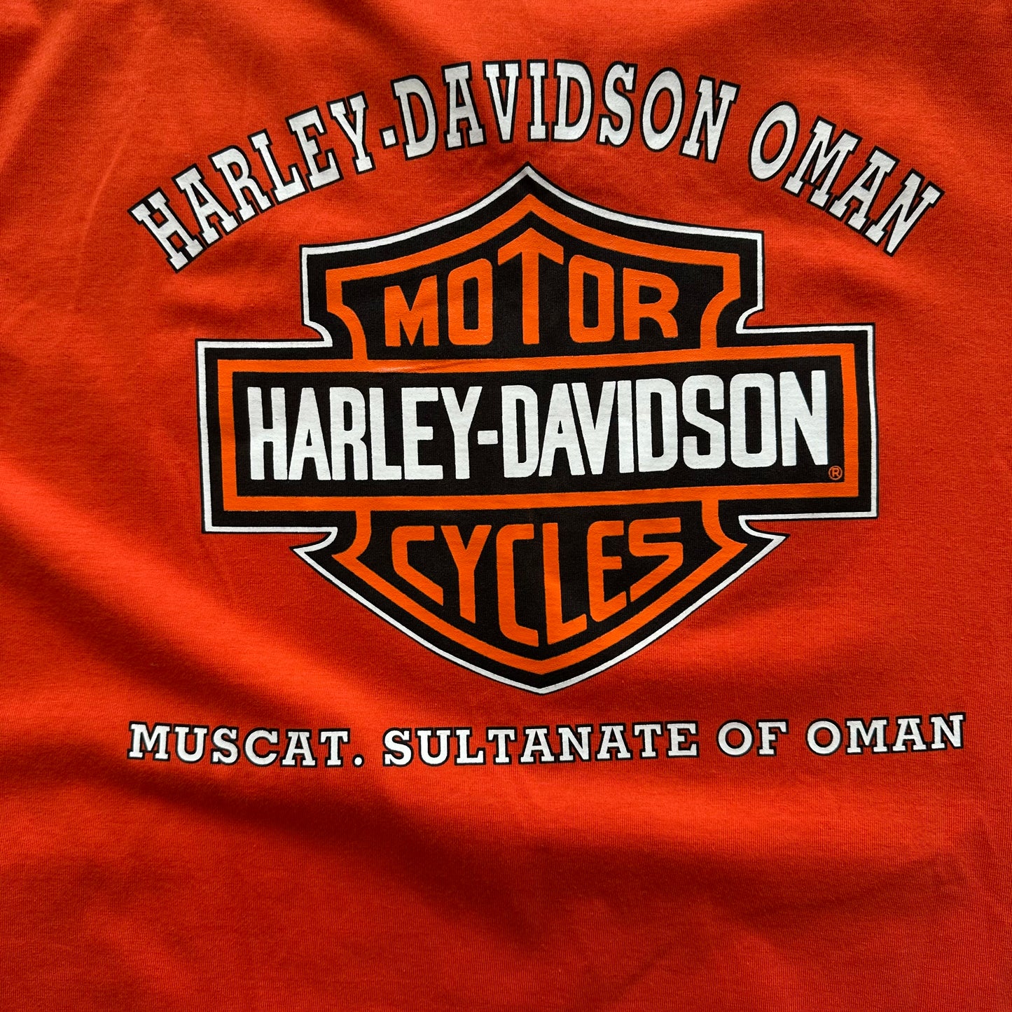 Vintage Y2K Harley Davidson Oman T-Shirt (Made in UK)
