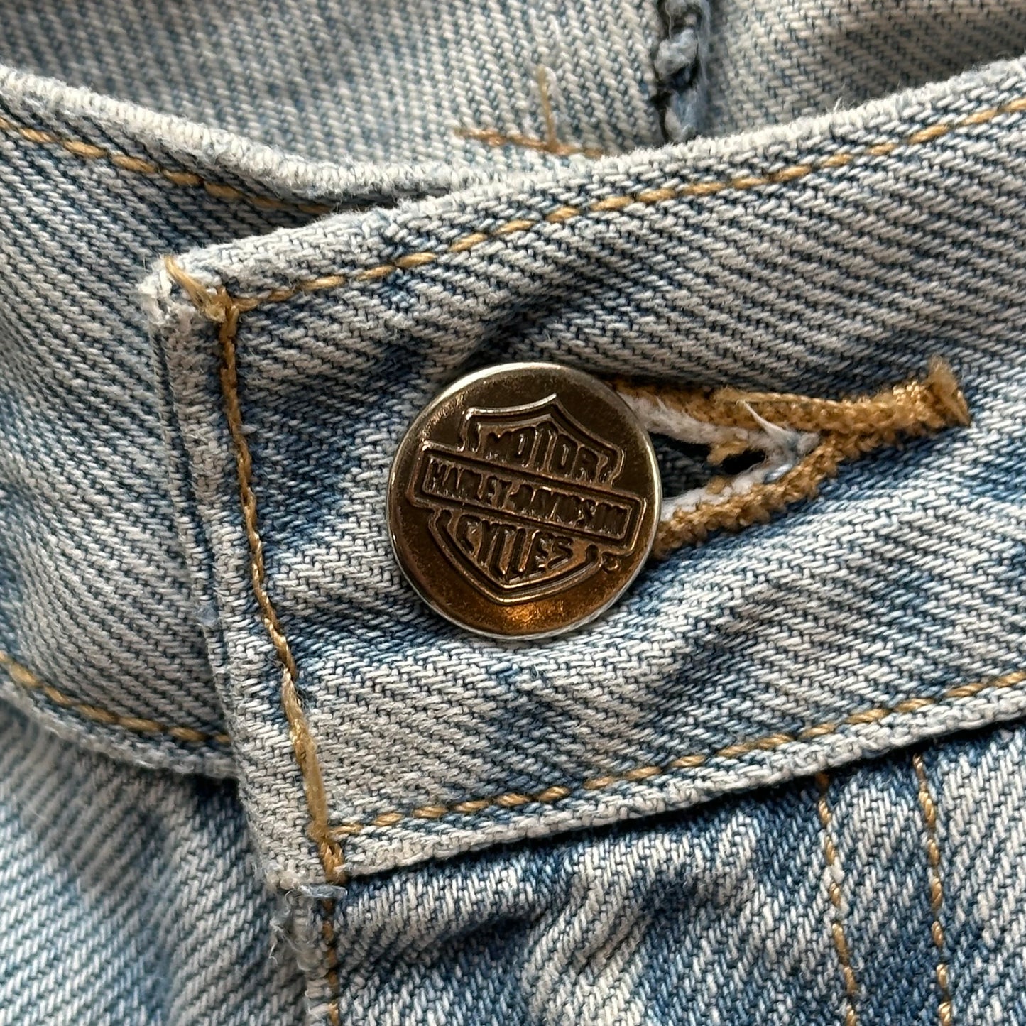 Vintage Y2K Harley Davidson Light Blue Jeans