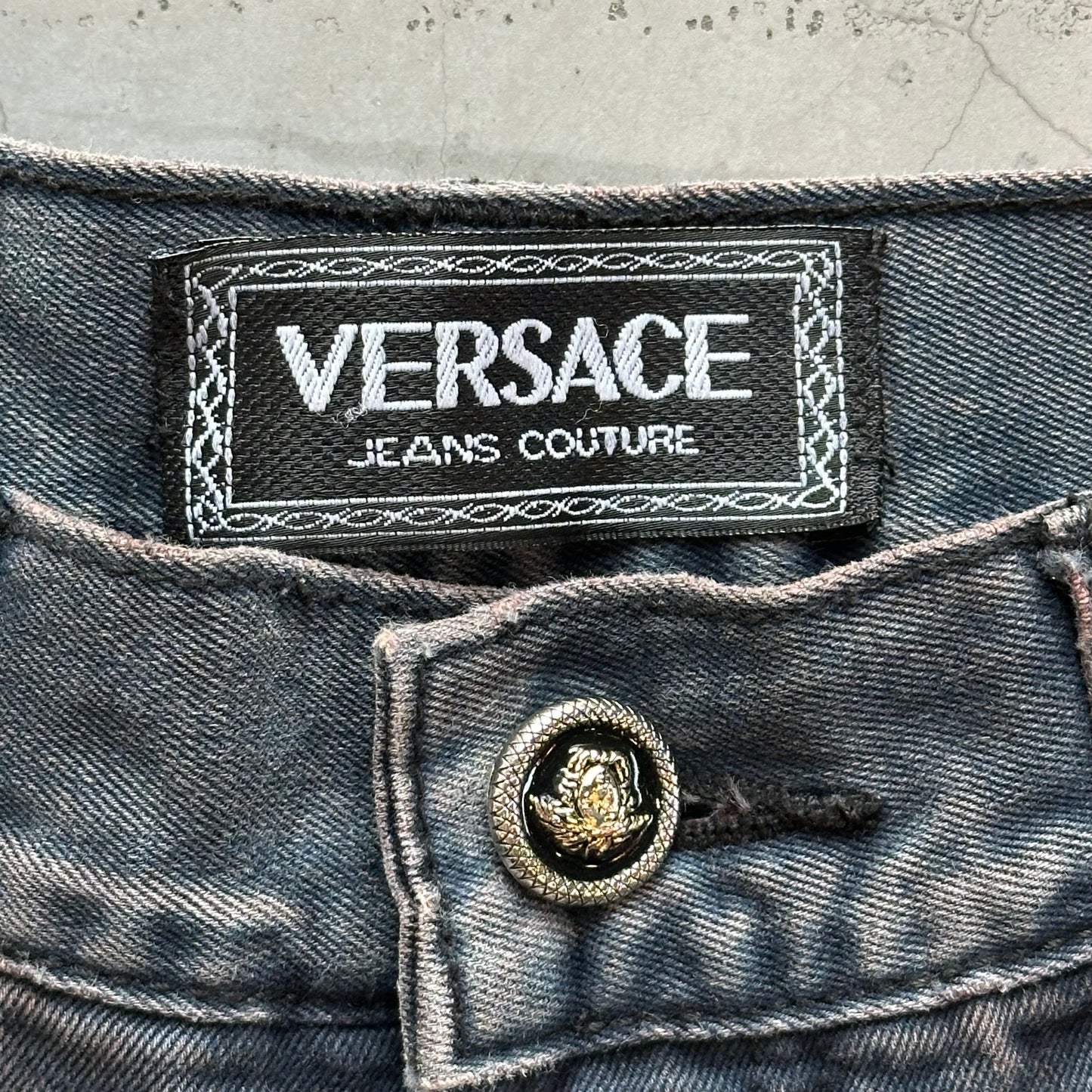 Vintage Versace Couture Black Jeans