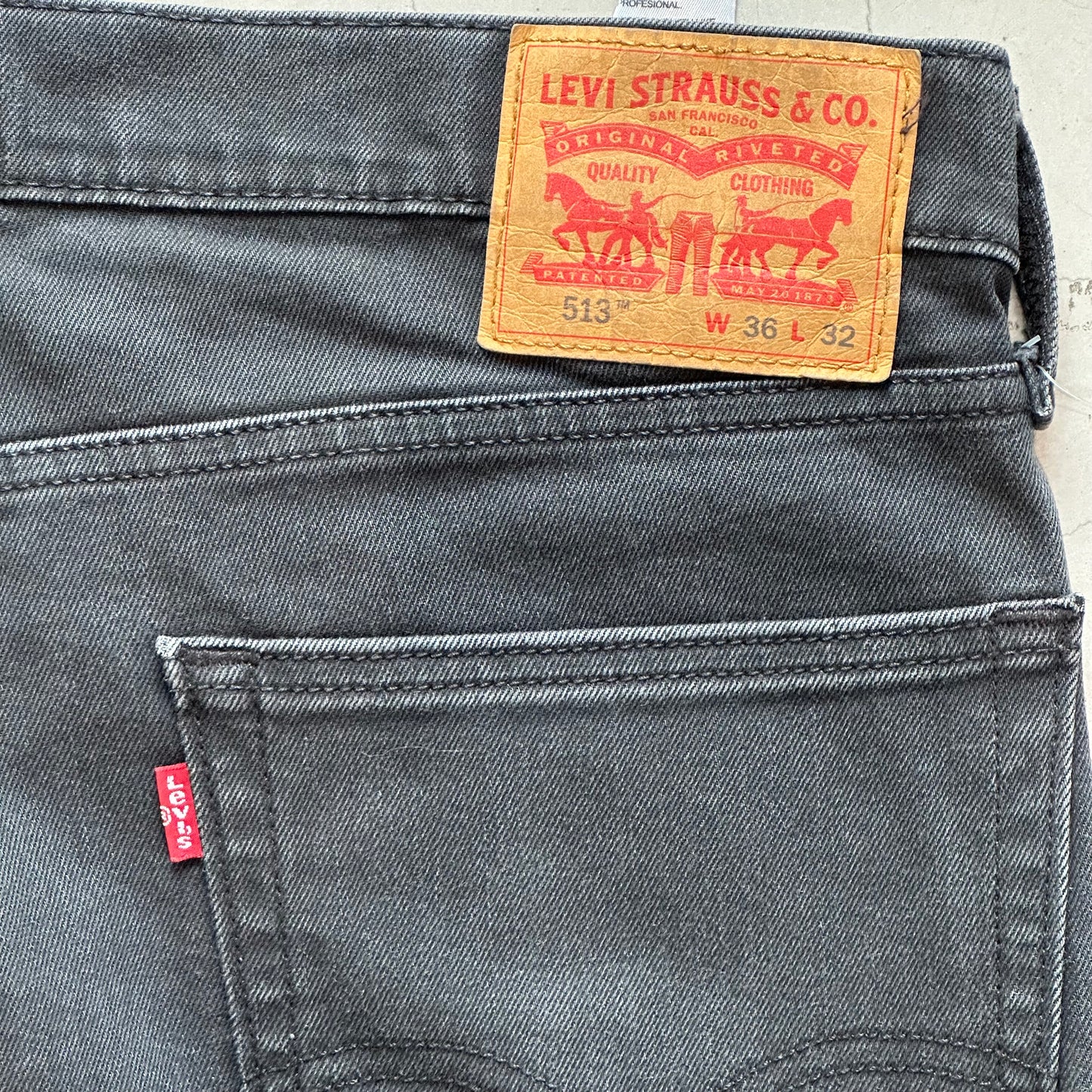 Levis 513 Black Jeans