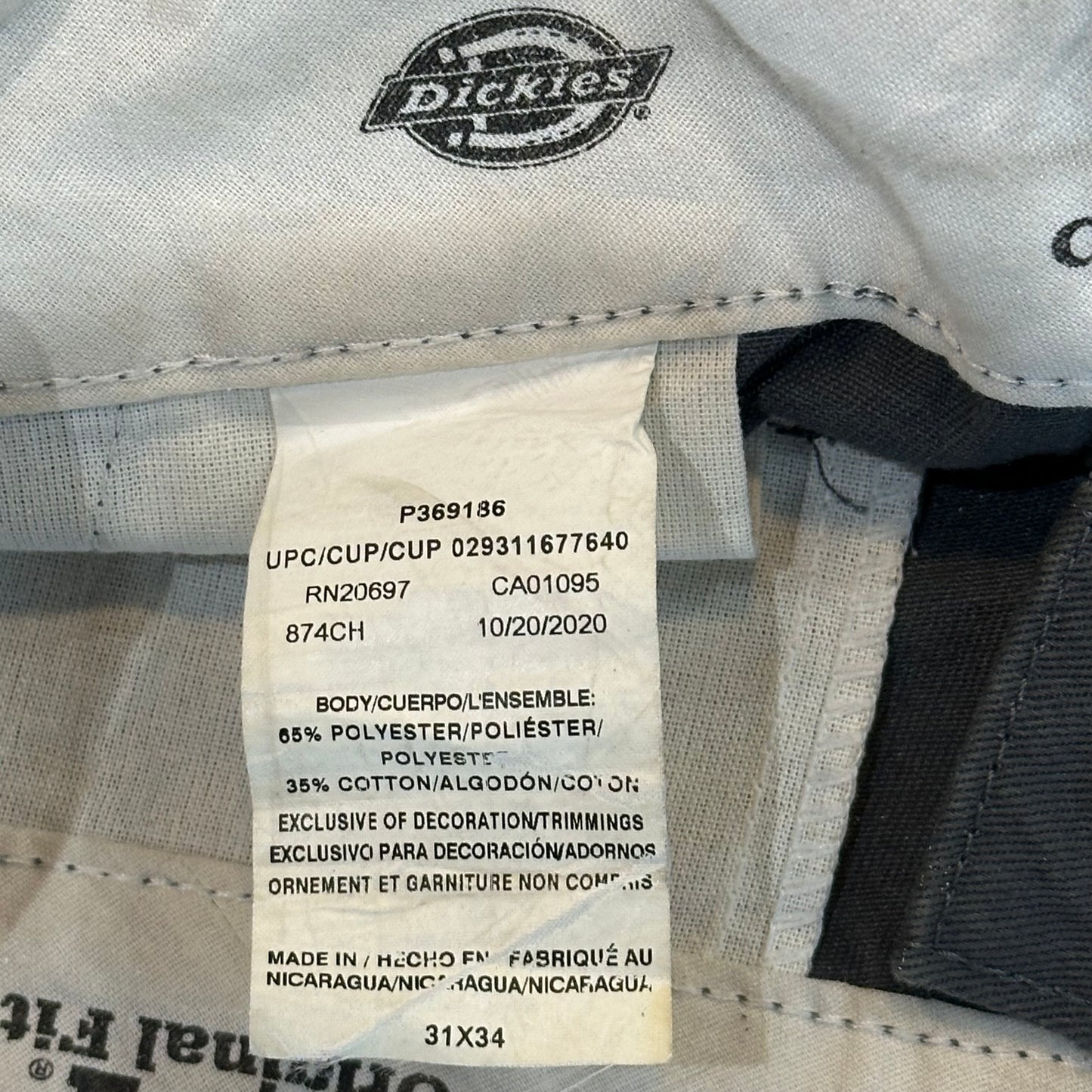 Dickies Original Fit Grey Trousers