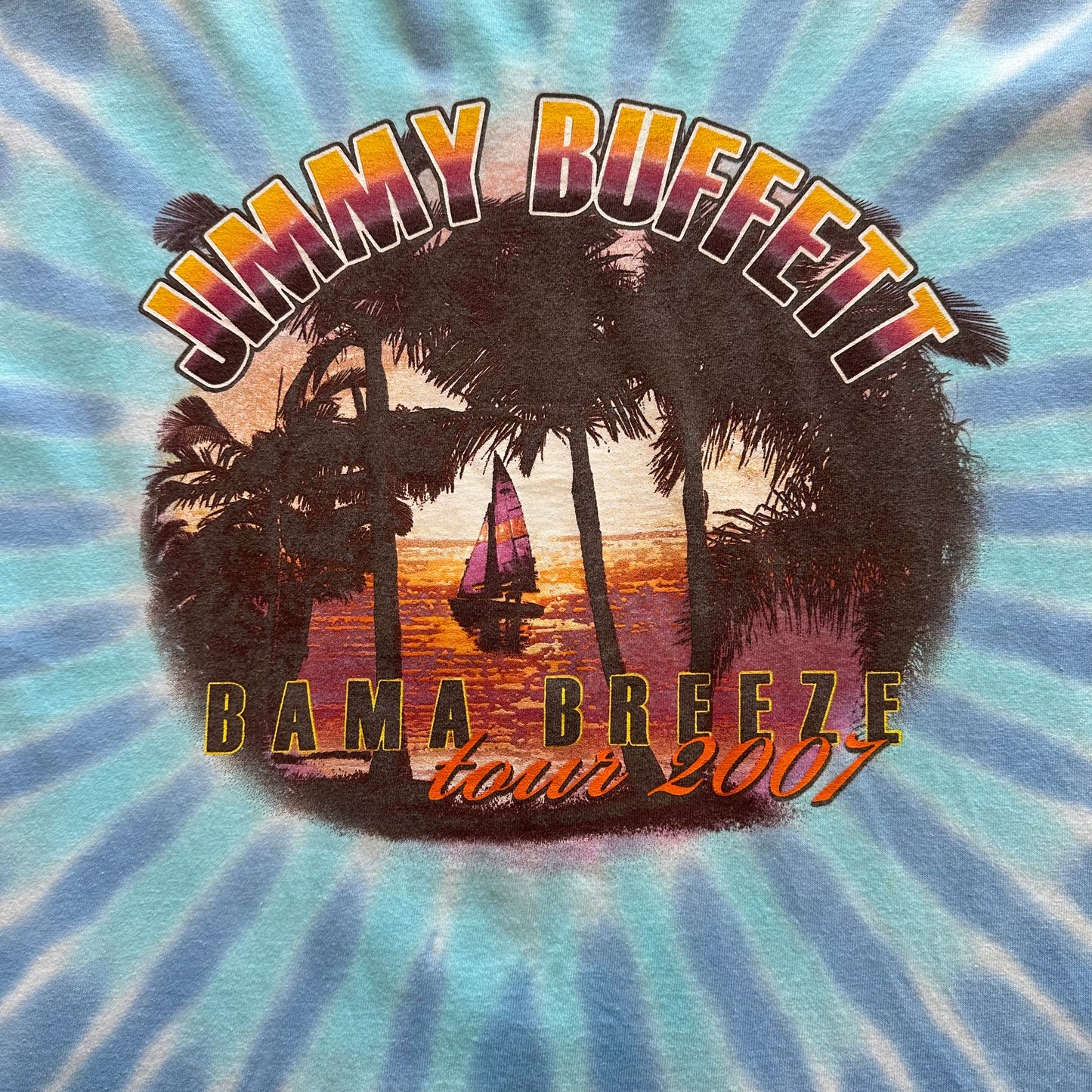 Vintage 2007 Jimmy Buffet Tie-Dye 2007 Tour T-Shirt