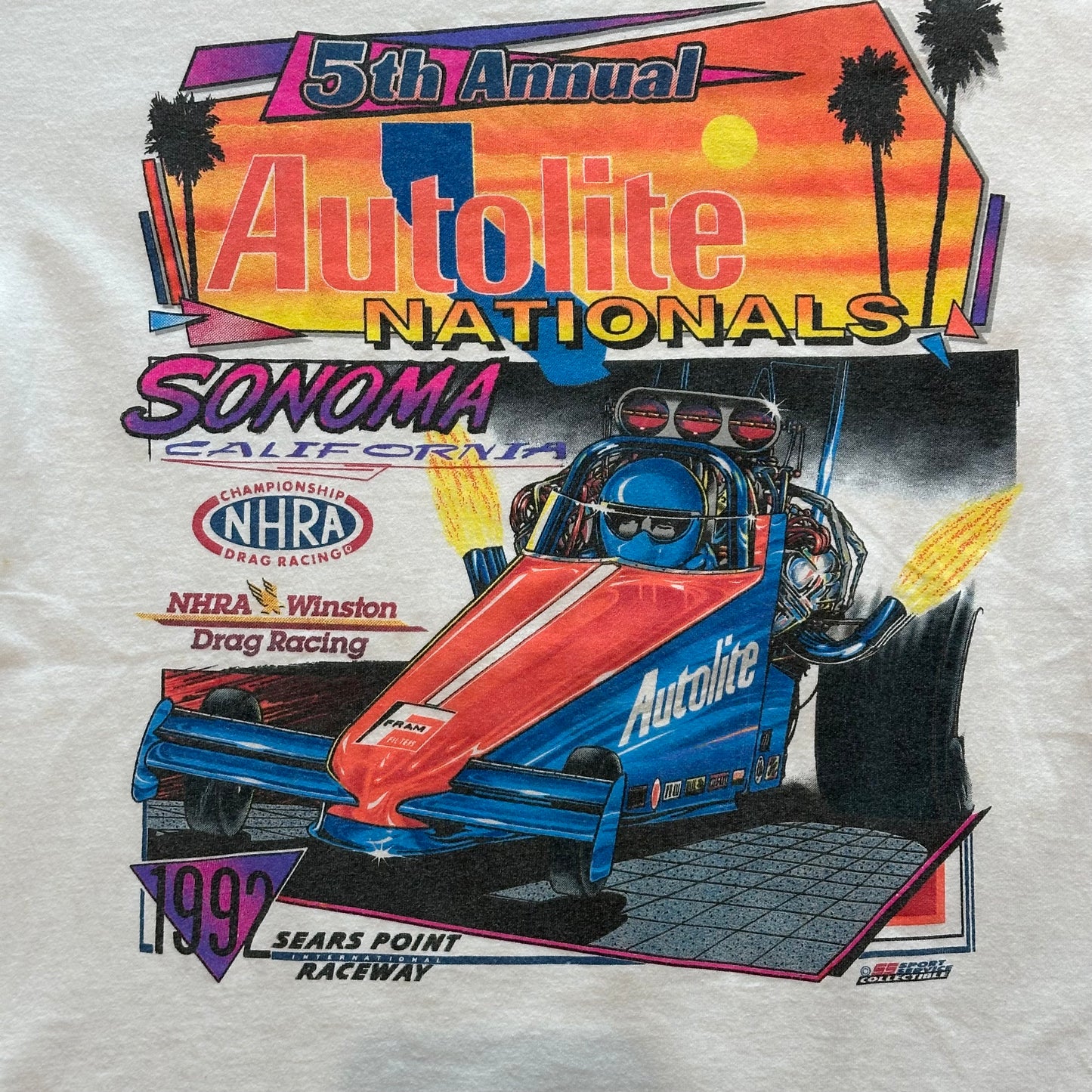 Vintage 1992 Sport Service Drag Racing T-Shirt