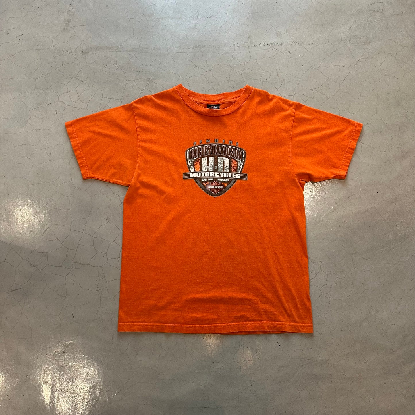 Vintage 2004 UAE Harley Davidson Orange T-Shirt
