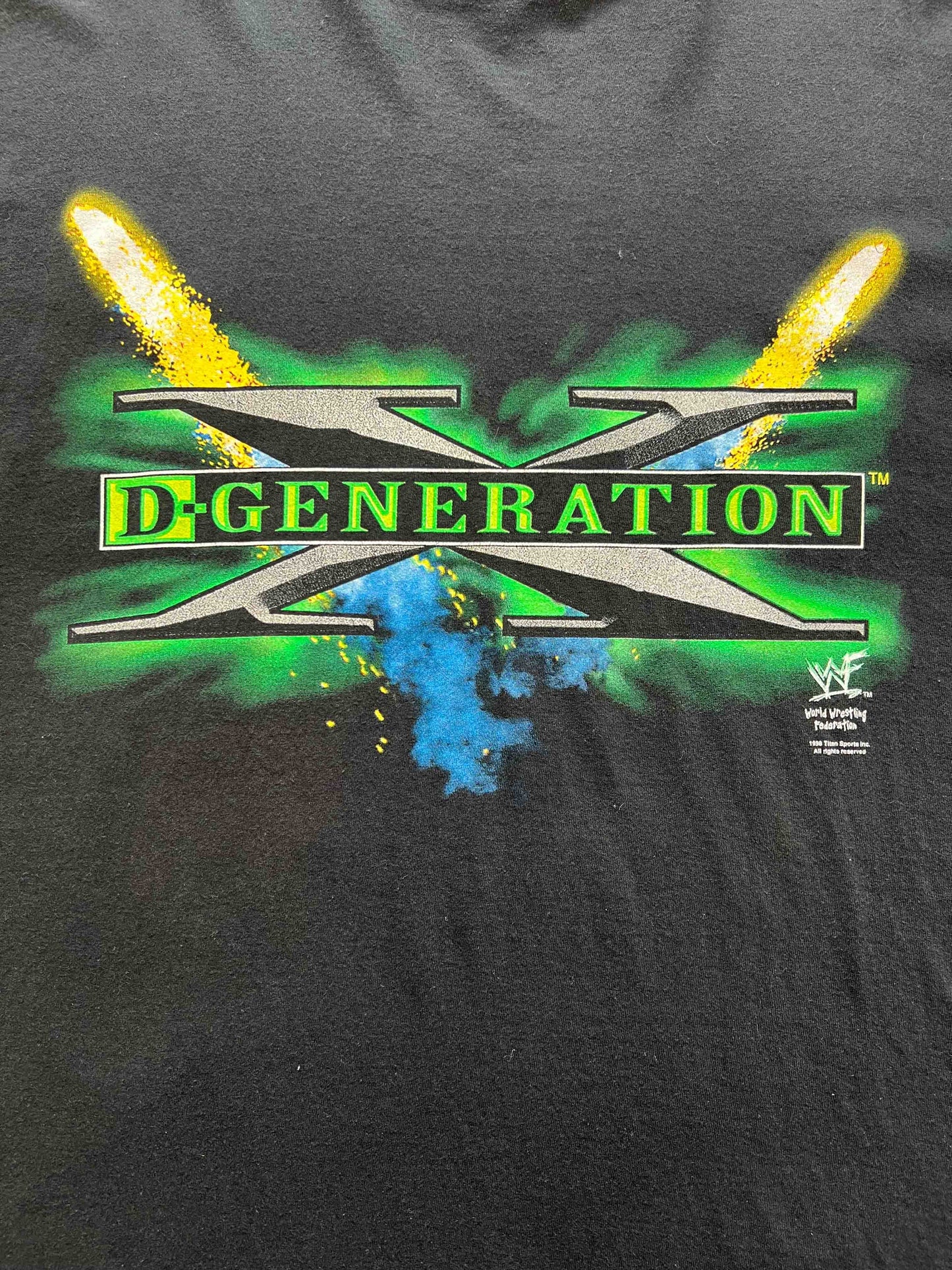 Vtg 1999 DX WWF T-Shirt (HHH, CHYNA, XPAC)