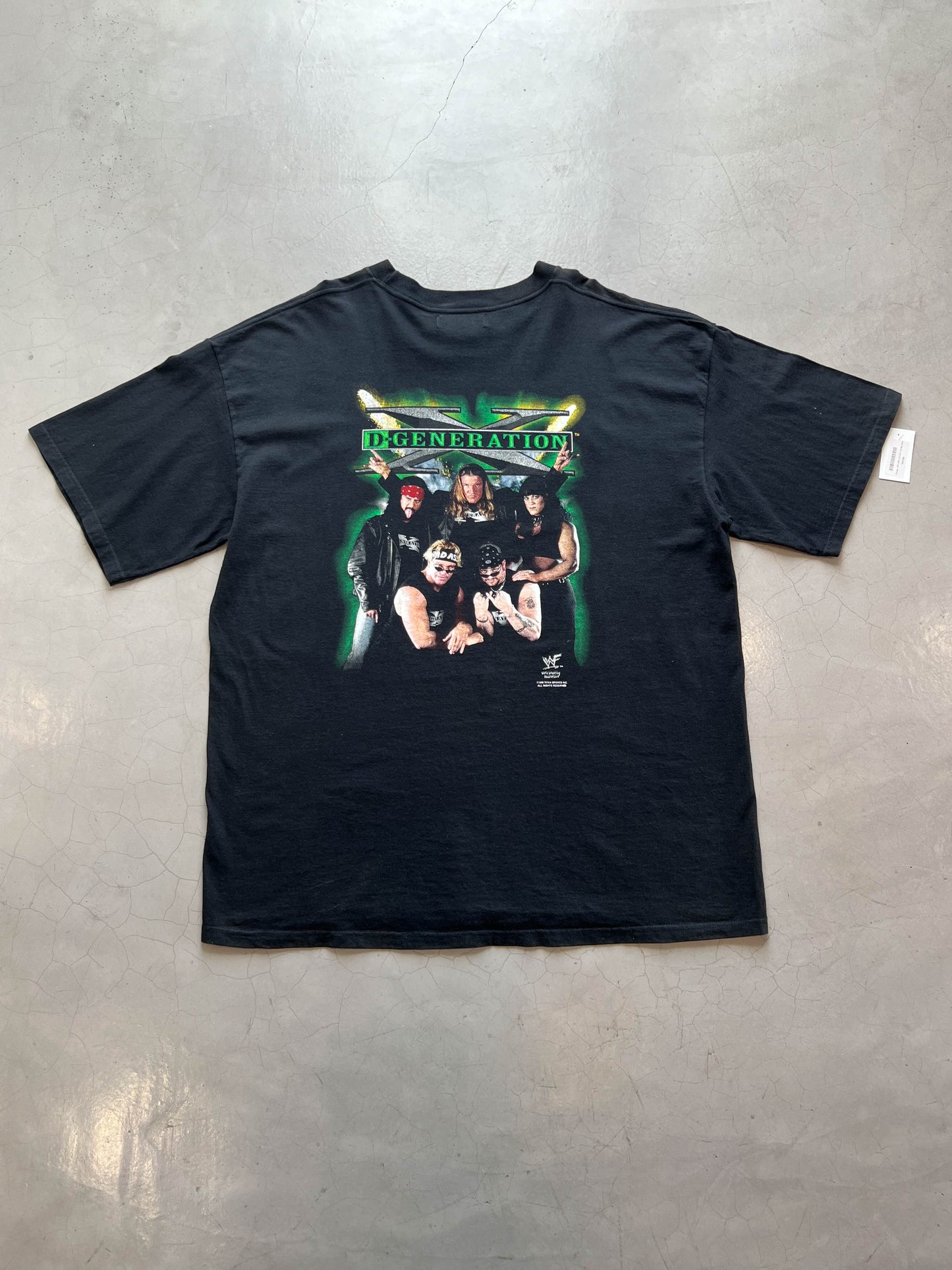 Vtg 1999 DX WWF T-Shirt (HHH, CHYNA, XPAC)