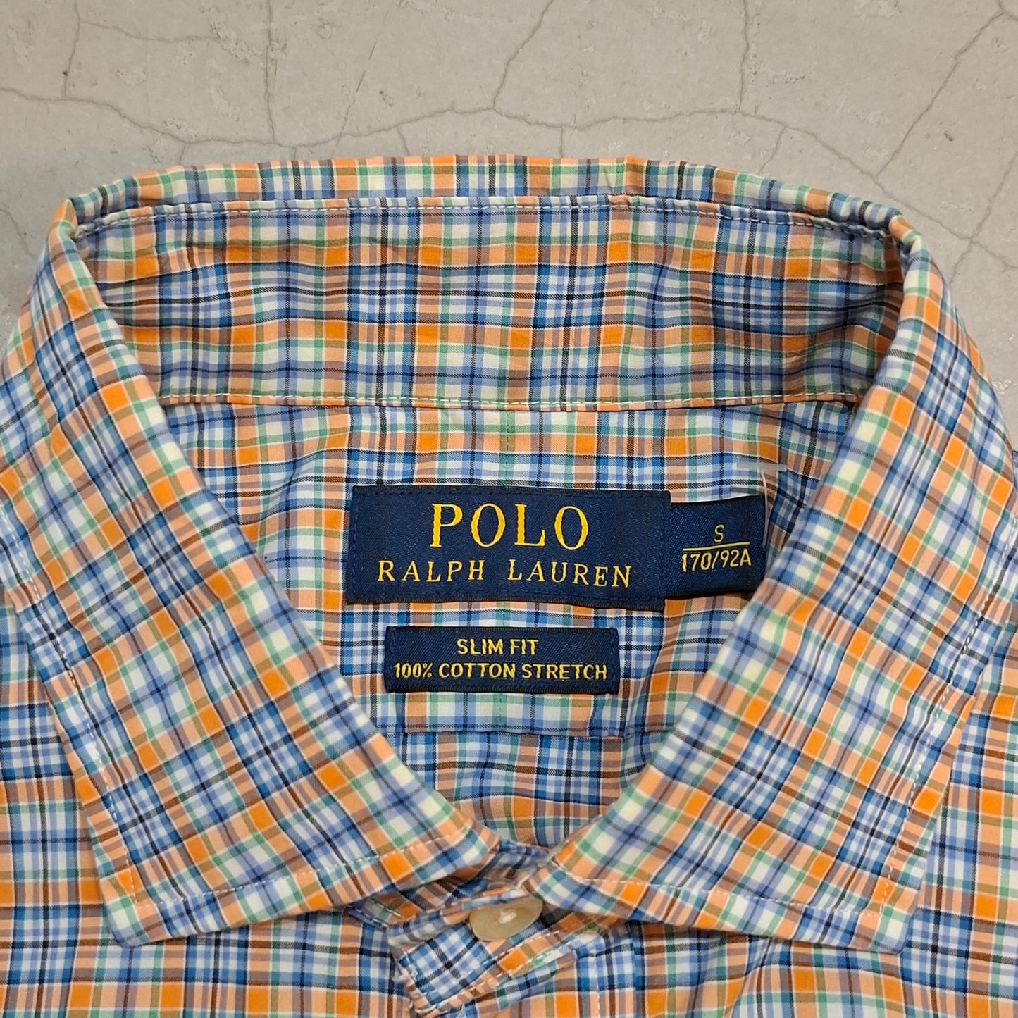 Polo Ralph Lauren Plaid Orange/Blue Button-Up Shirt