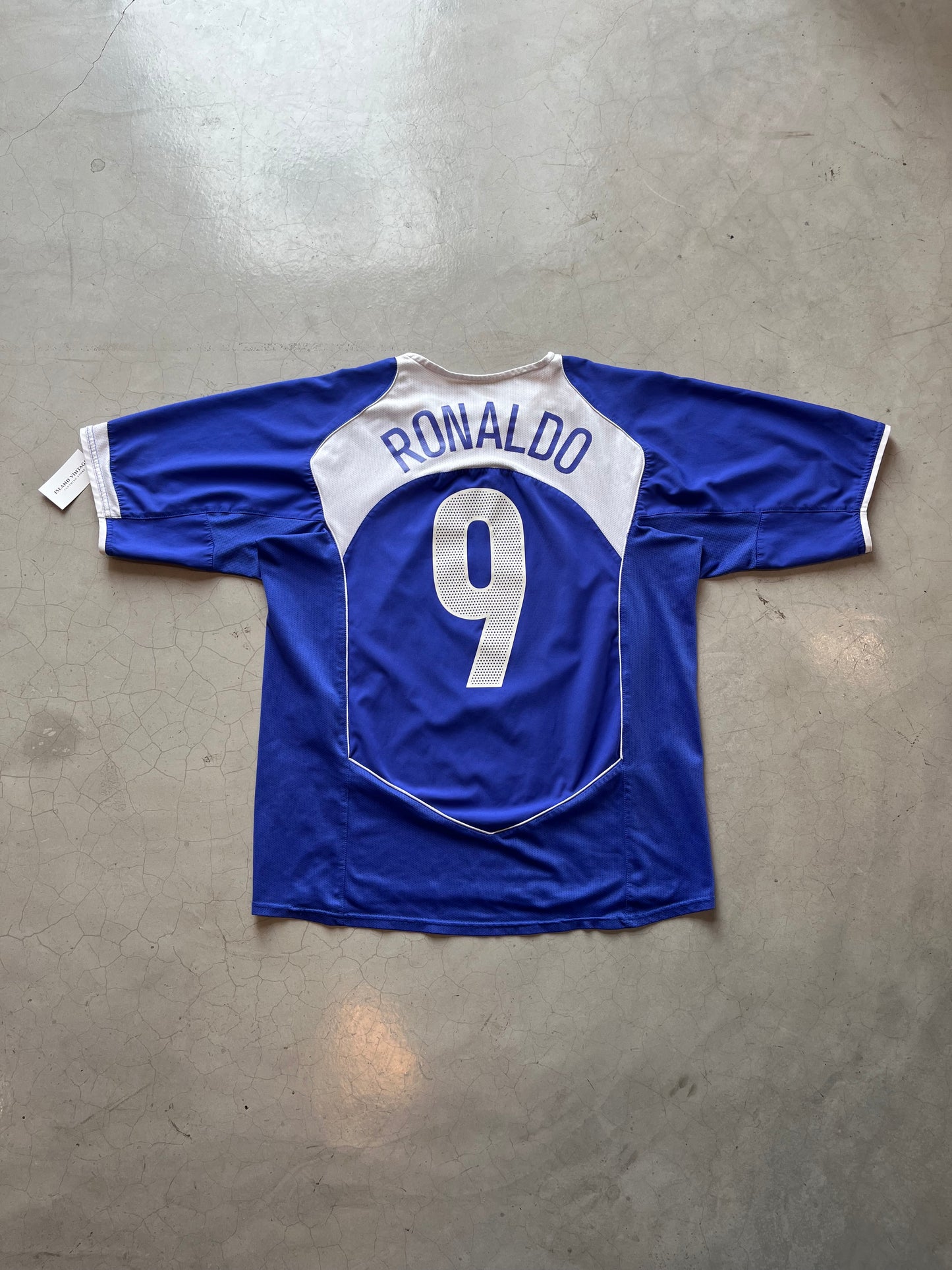 Vintage 2004 Brazil #9 Ronaldo Away Shirt