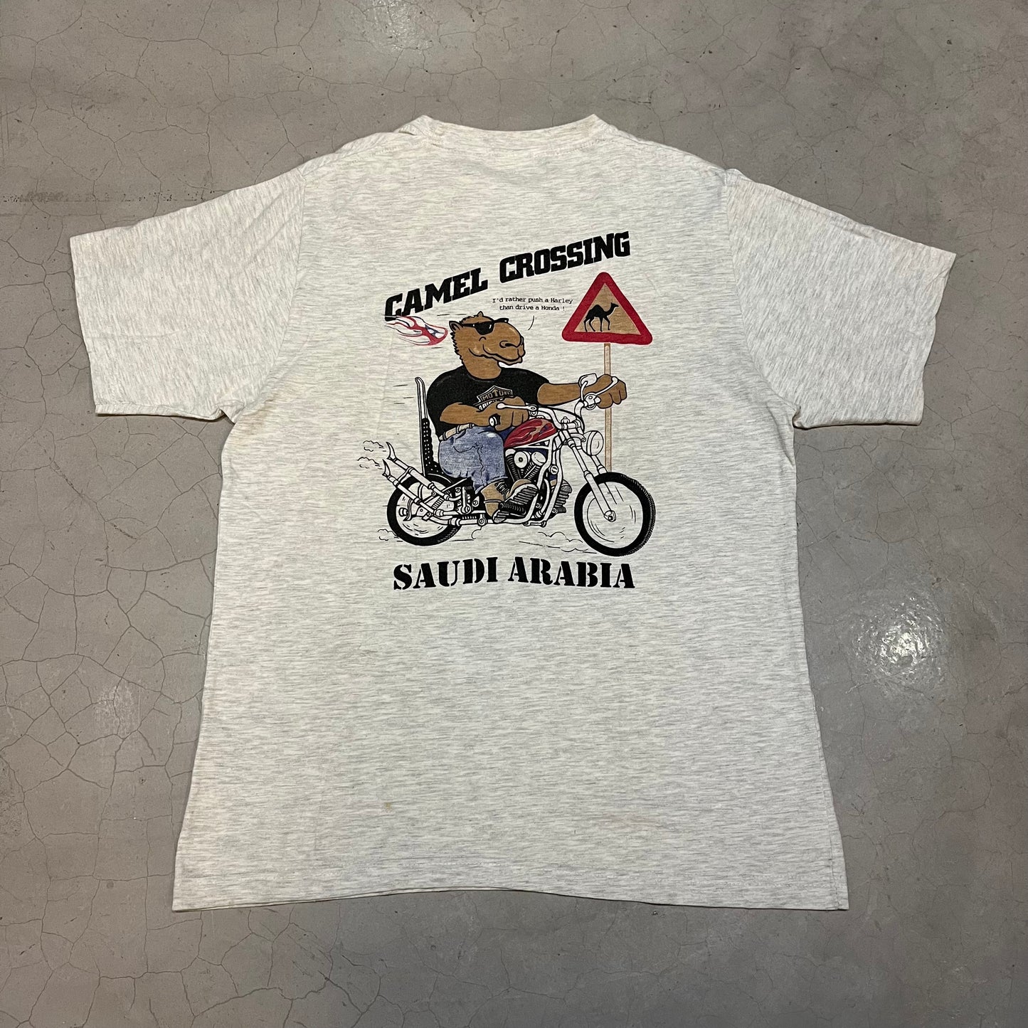 Vtg Harley Davidson Saudi Camel Tee