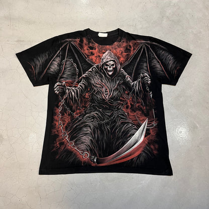 Y2K Grim Reaper AOP Tee (Red)