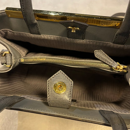 FENDI Grey Leather Mini 2Jours Tote Bag