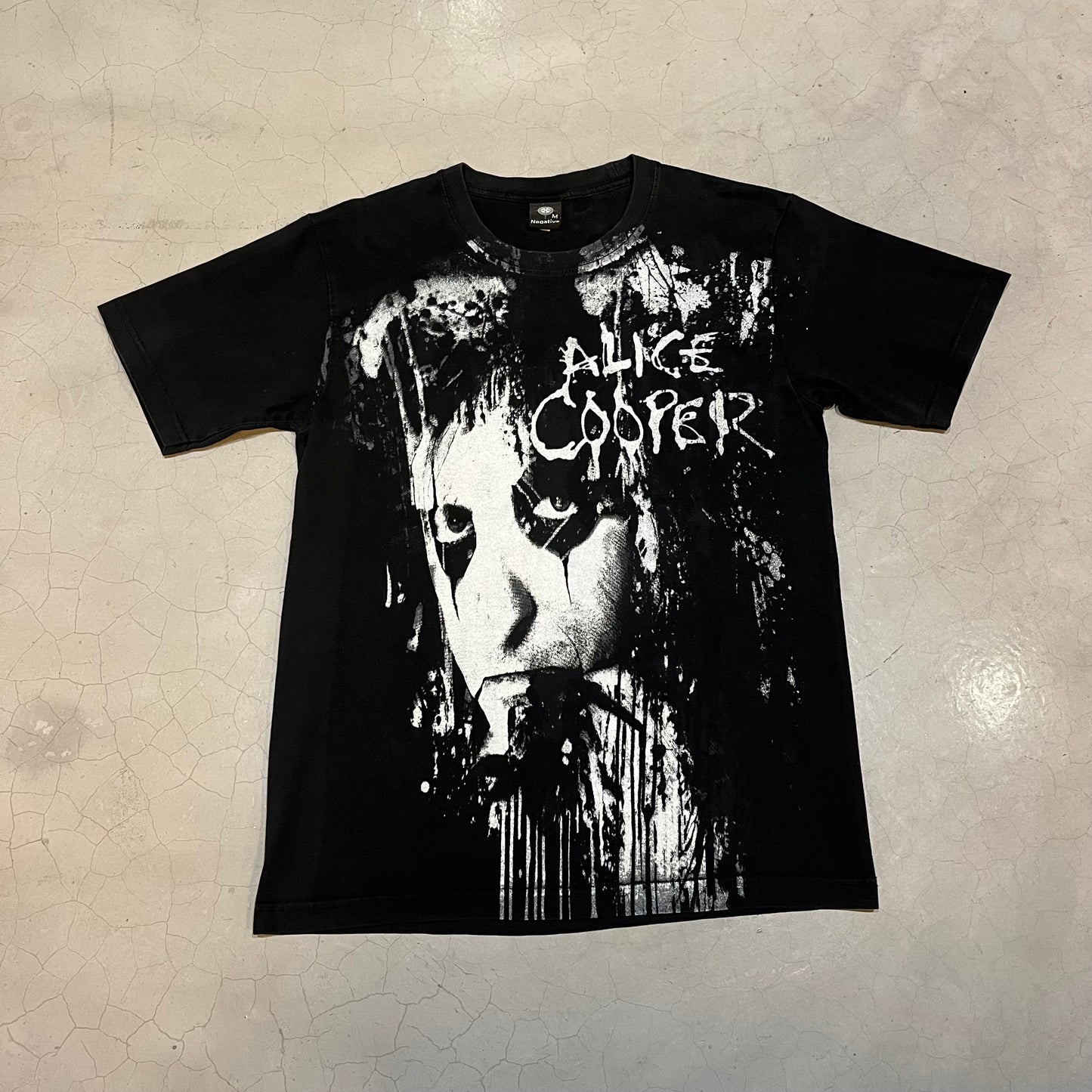 Vtg Alice Cooper All Over Print Tee