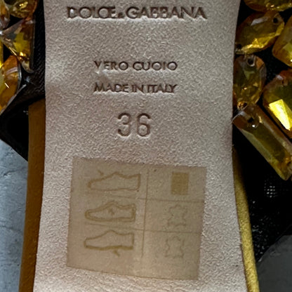 Dolce & Gabbana Crystal W/ Sling back lace heels