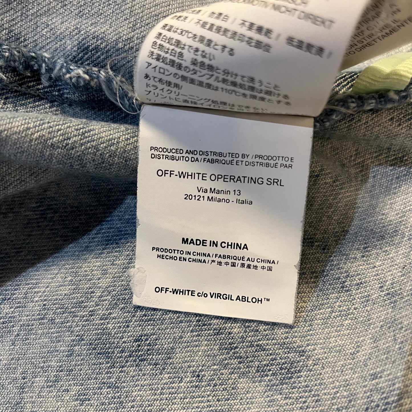 Off-White Bleached Denim Shirt
