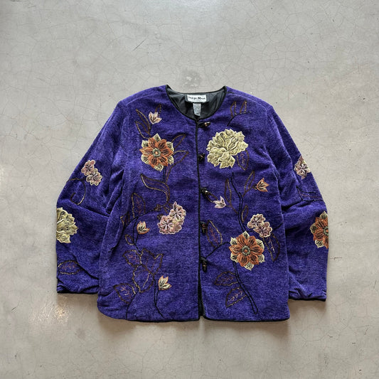 Vintage Indigo Moon Floral Jacket